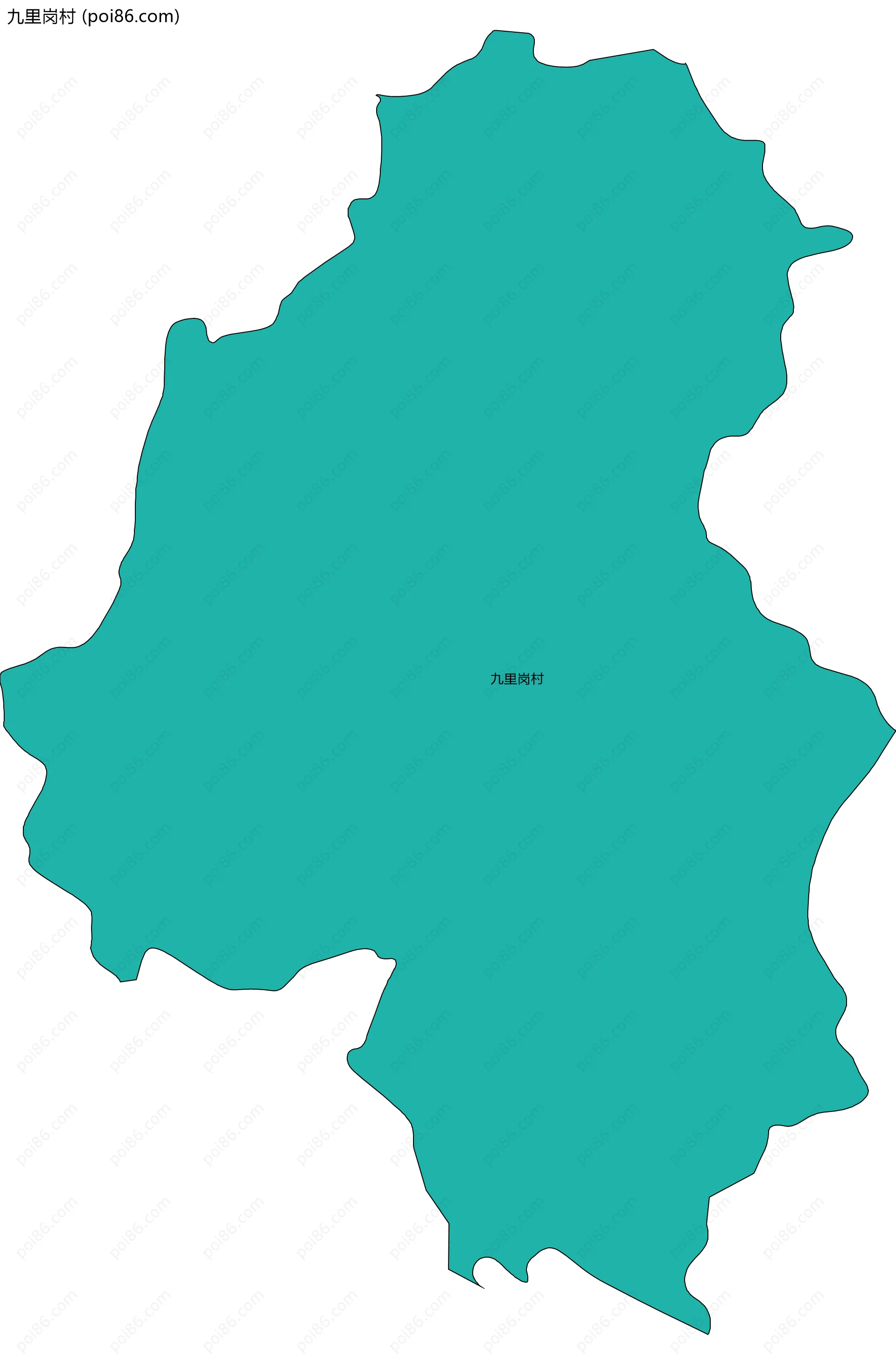 九里岗村边界地图