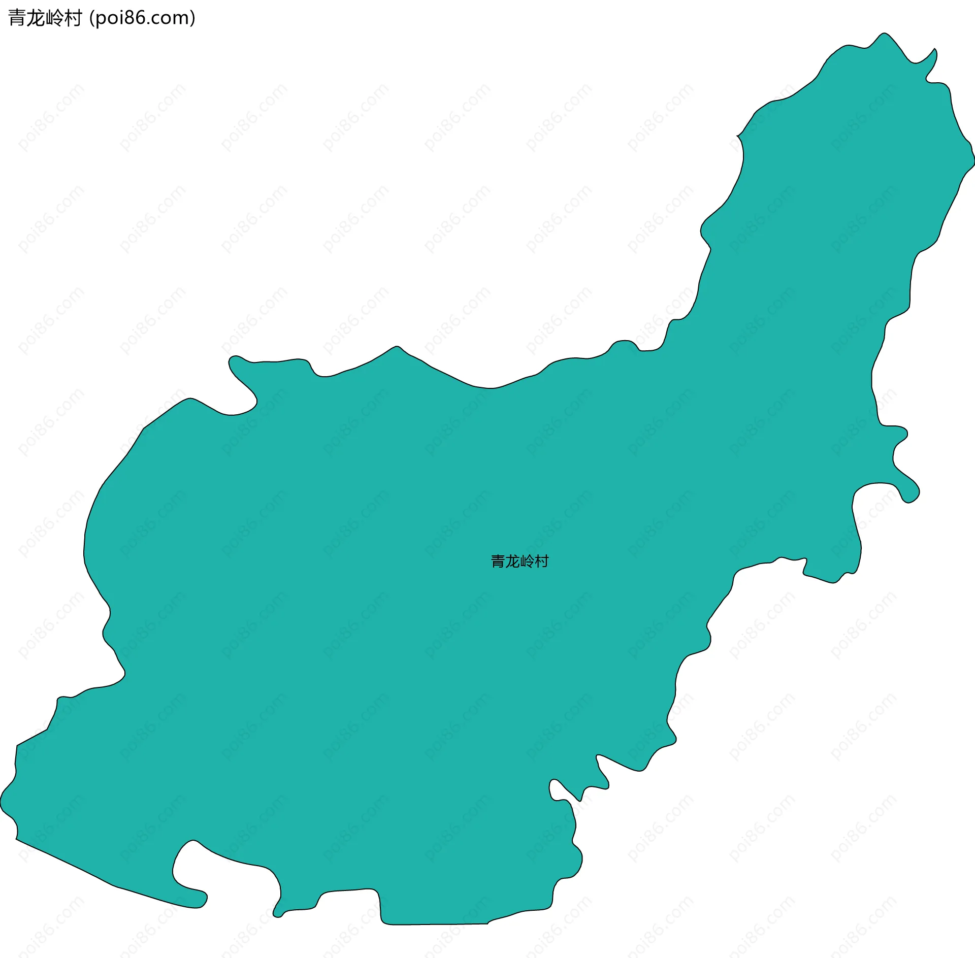 青龙岭村边界地图