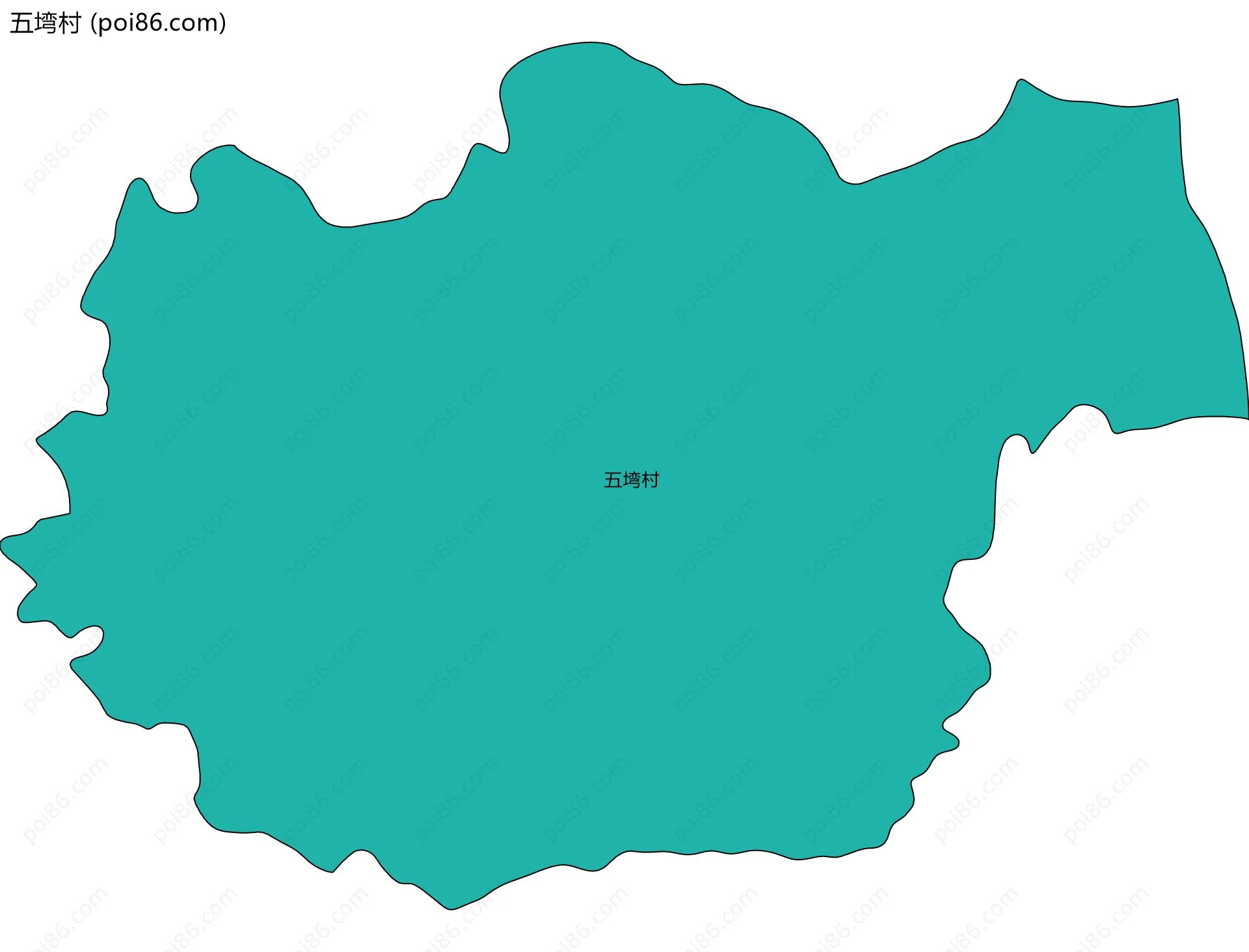 五塆村边界地图