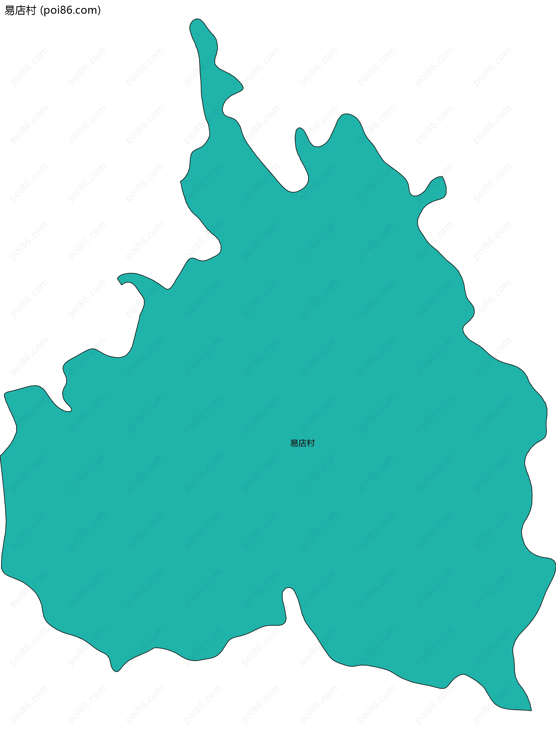 易店村边界地图