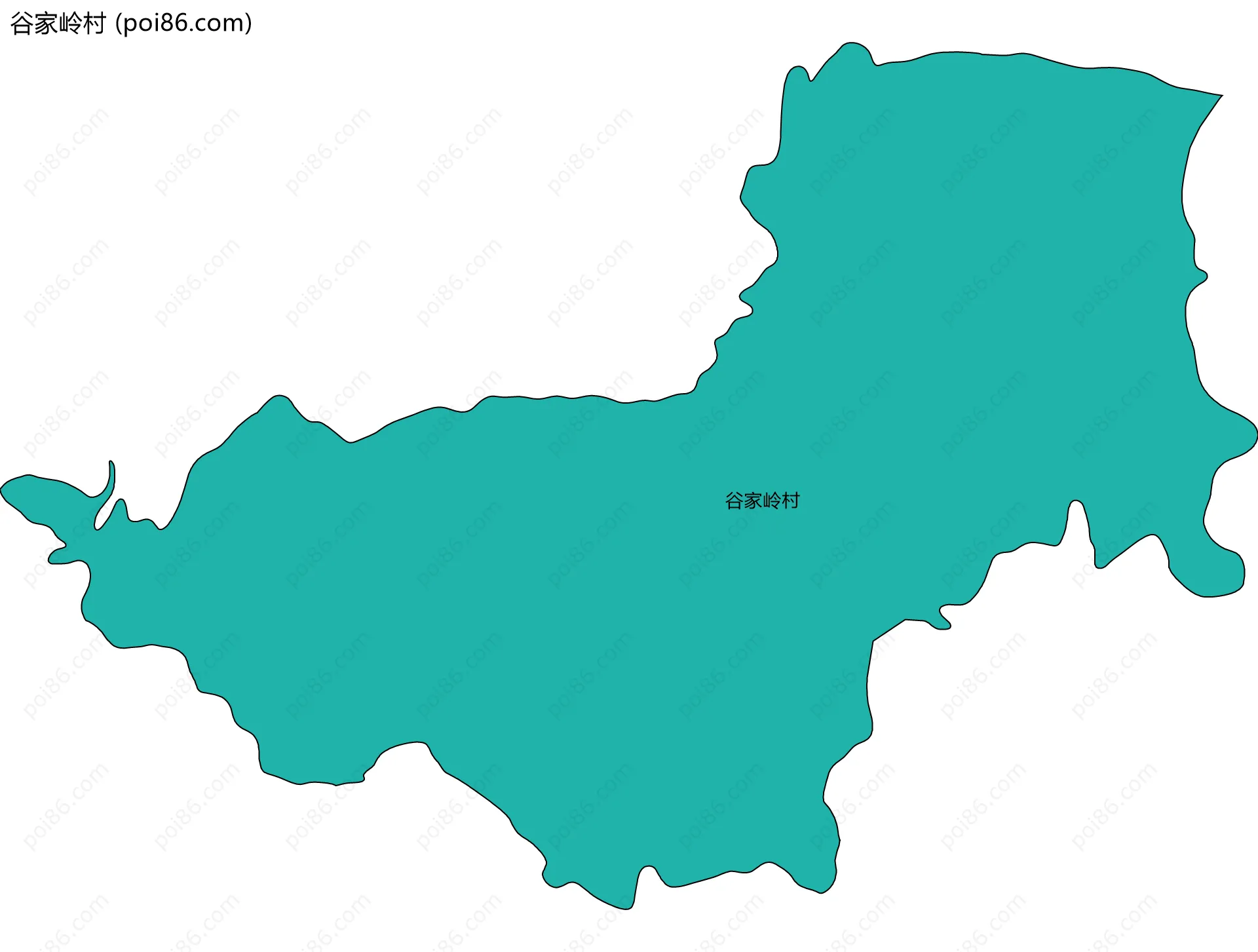 谷家岭村边界地图