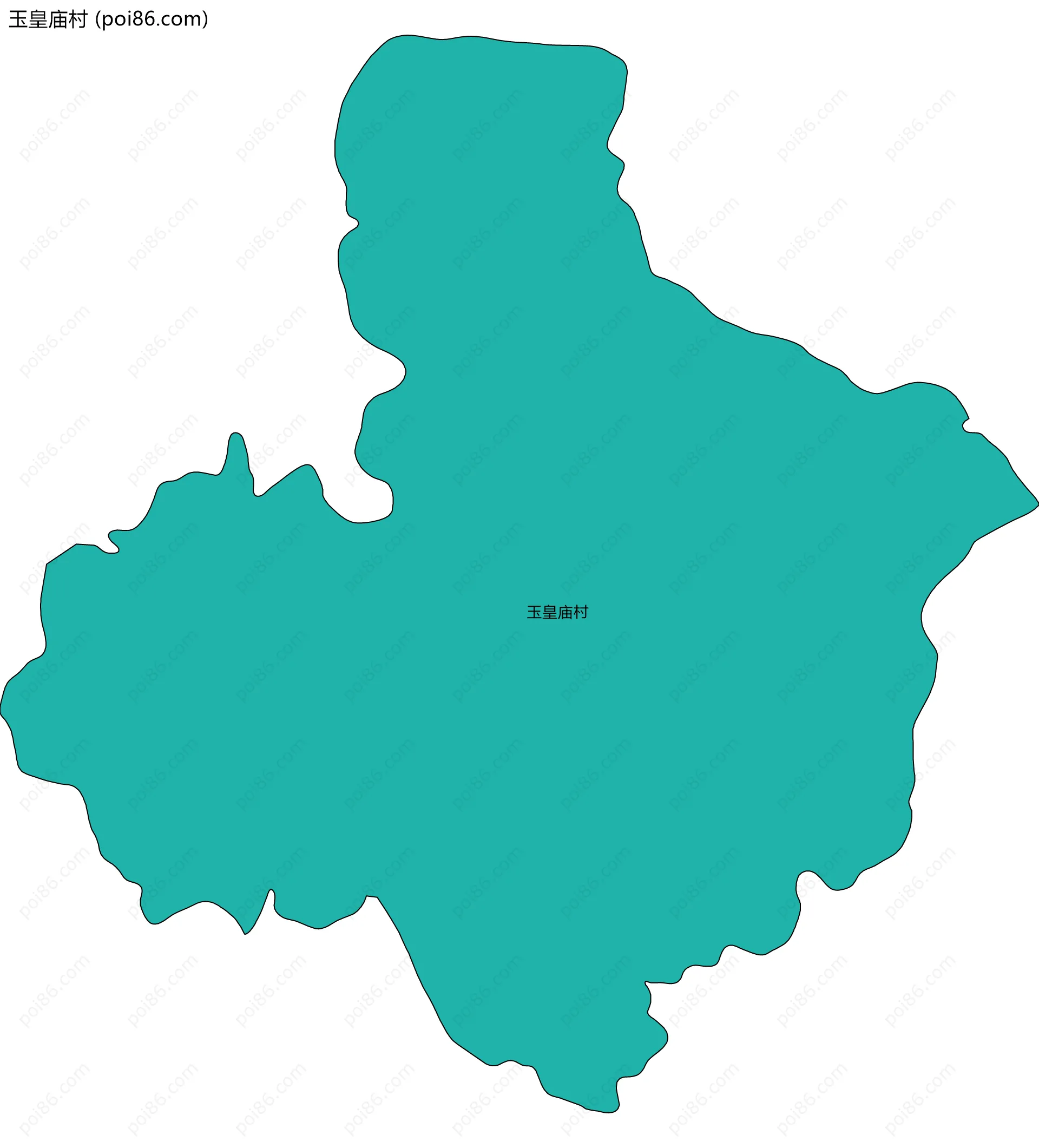 玉皇庙村边界地图