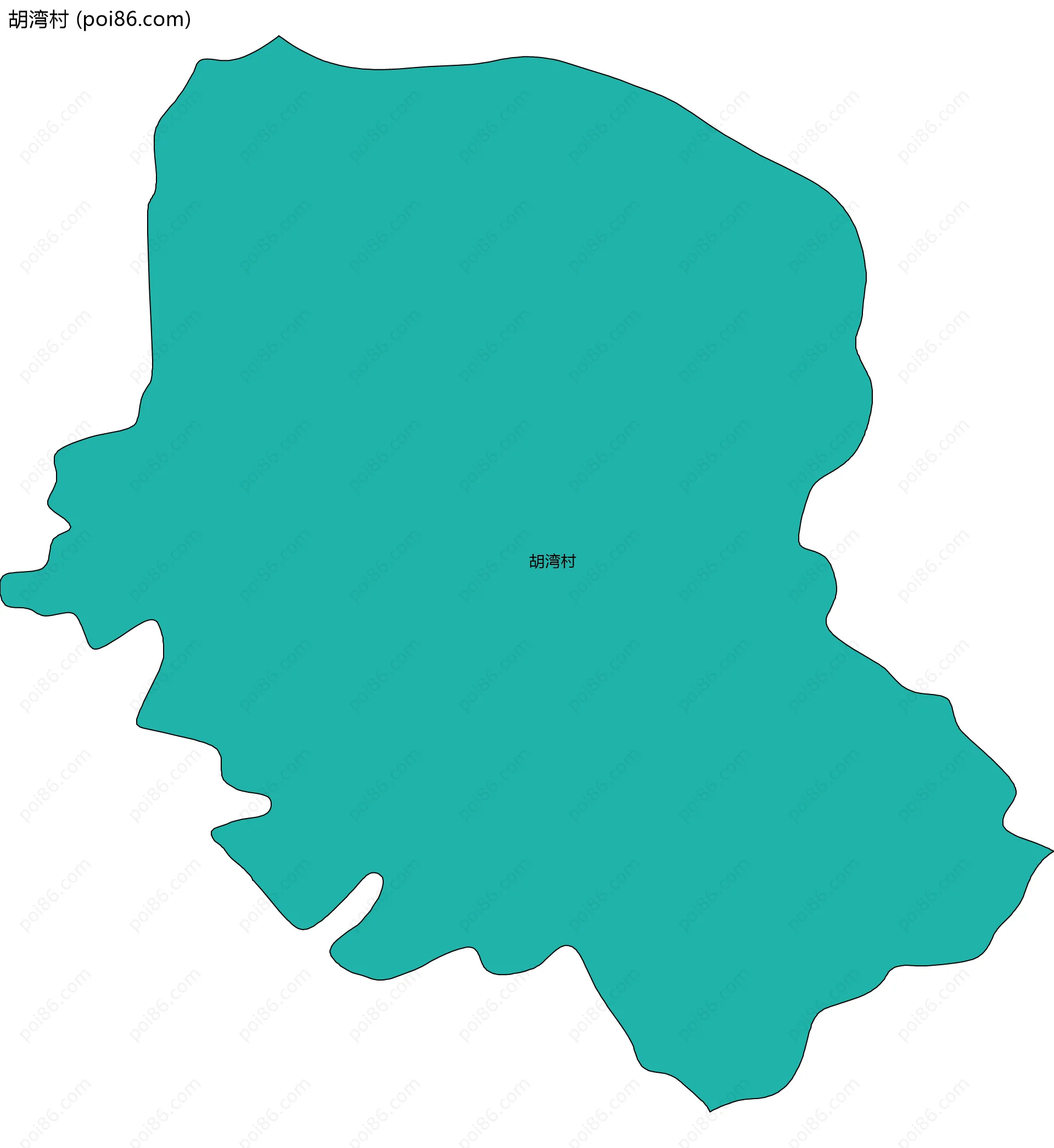 胡湾村边界地图