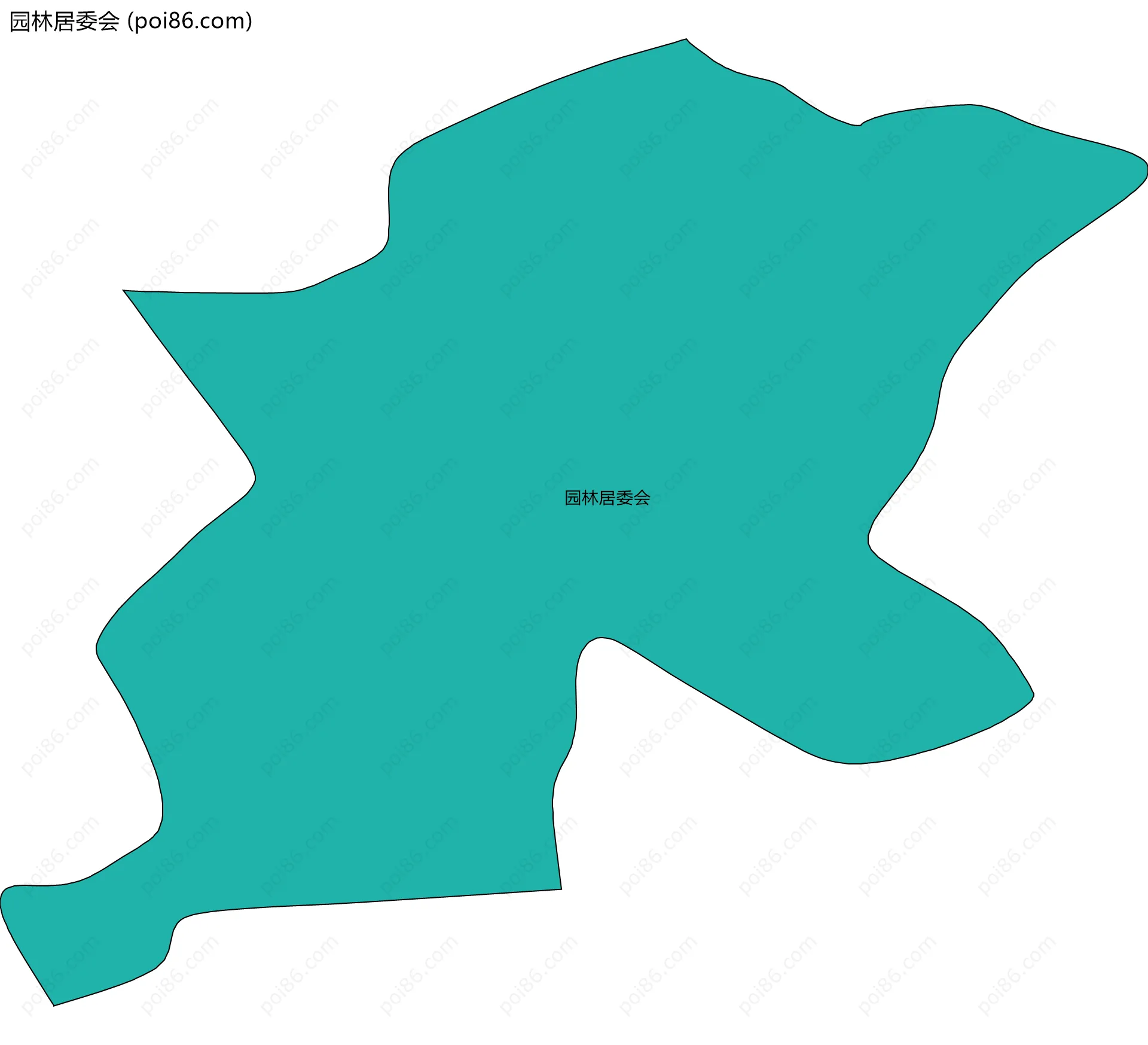 园林居委会边界地图
