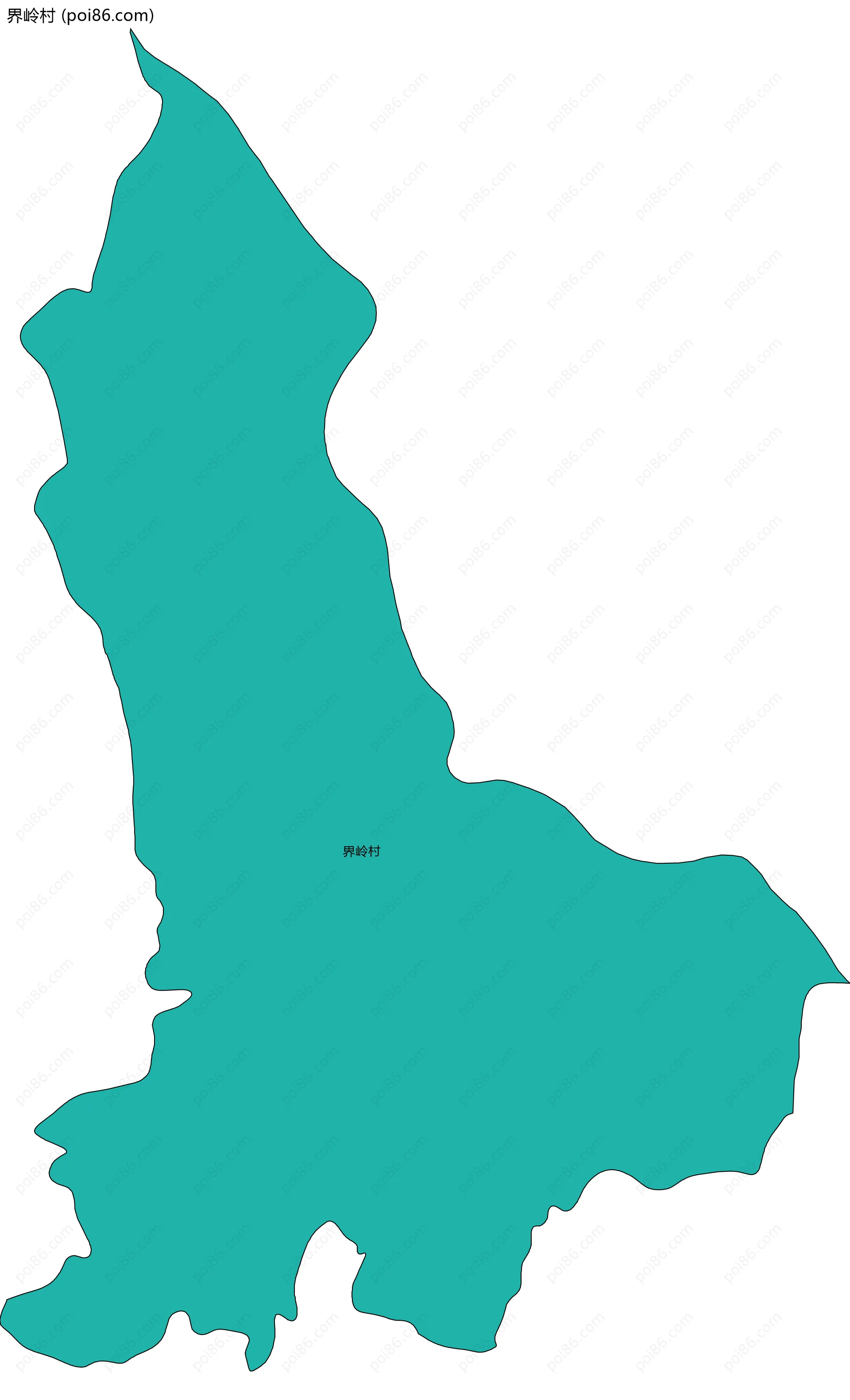 界岭村边界地图