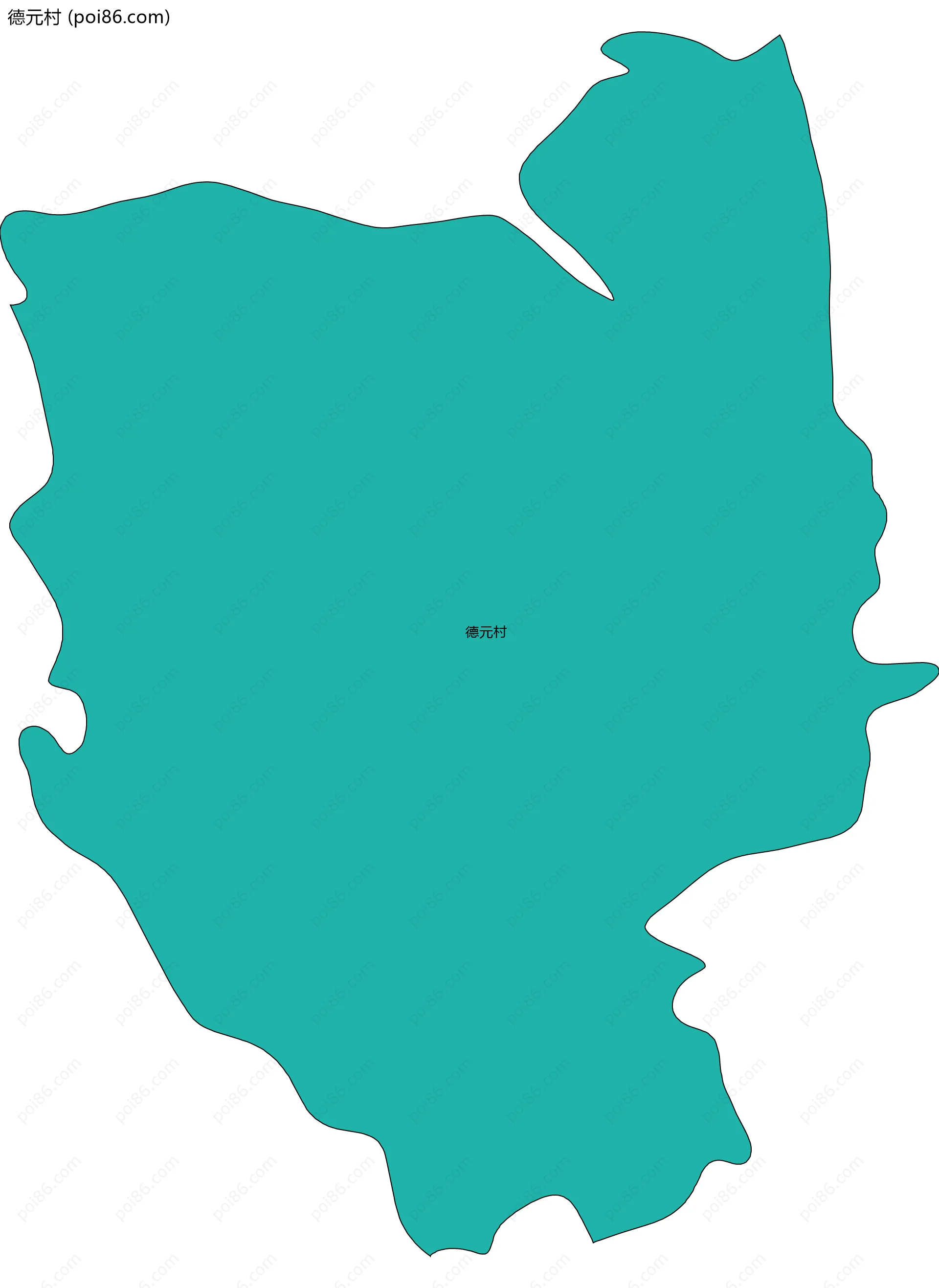 德元村边界地图