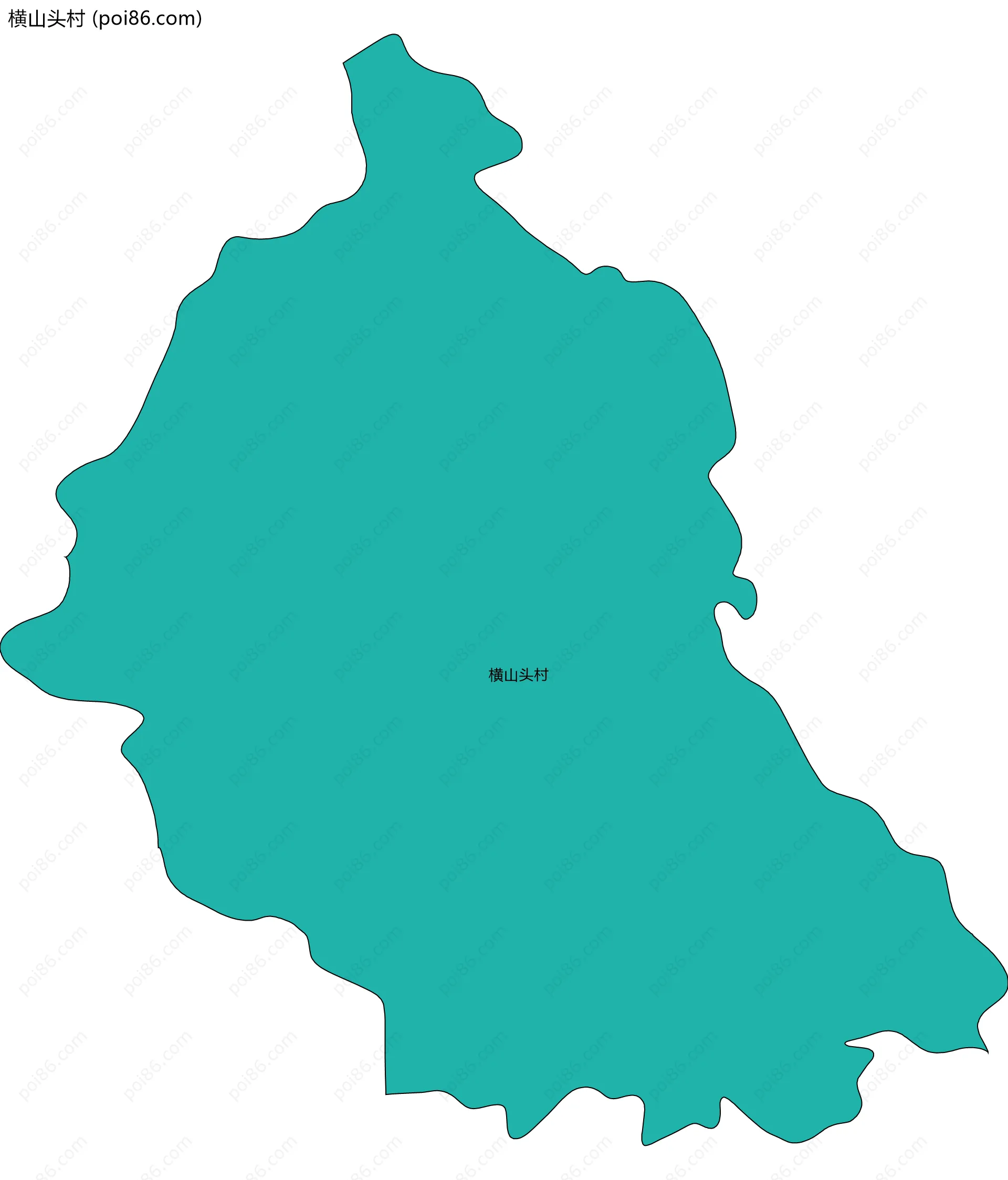 横山头村边界地图