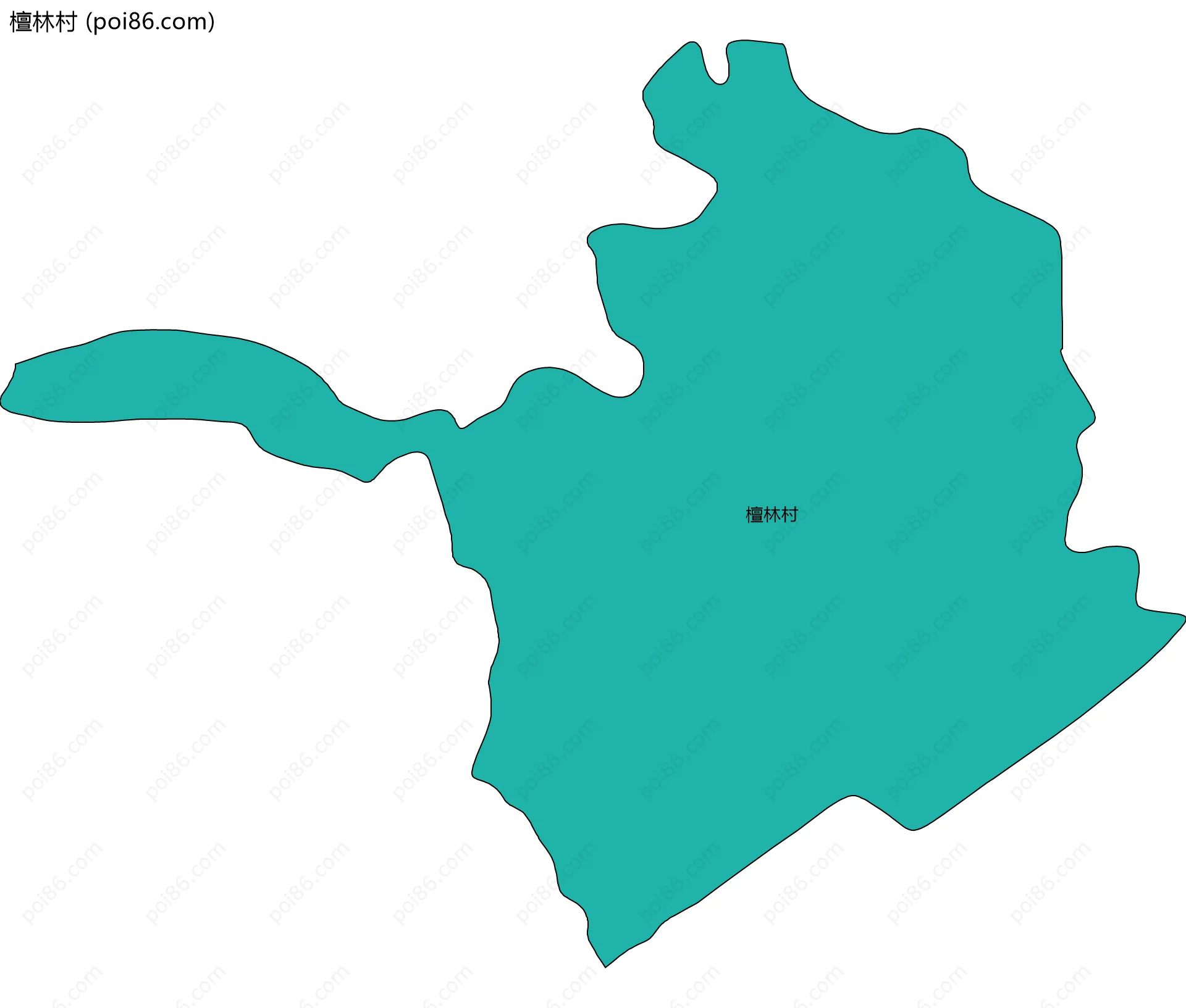 檀林村边界地图