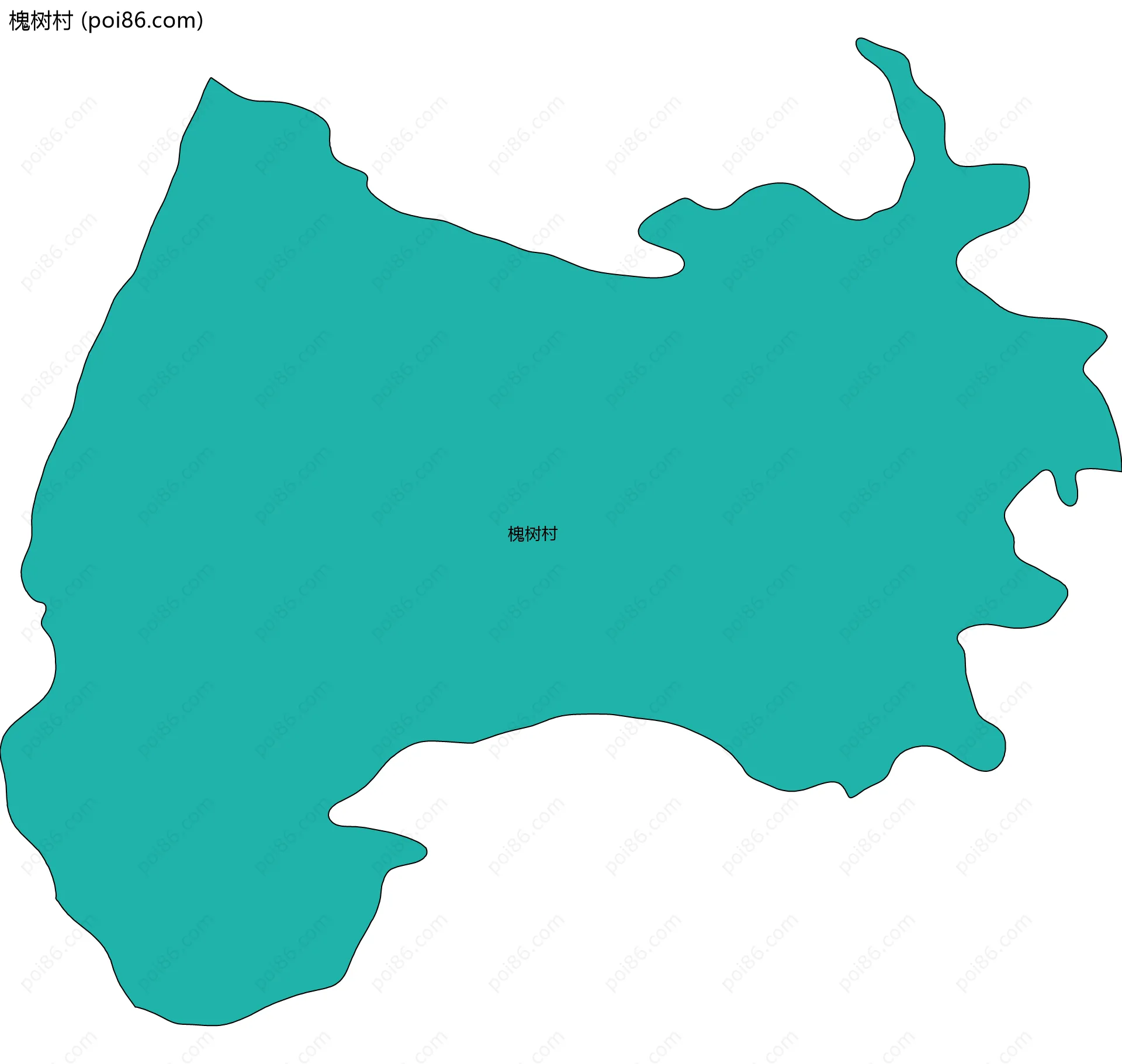 槐树村边界地图