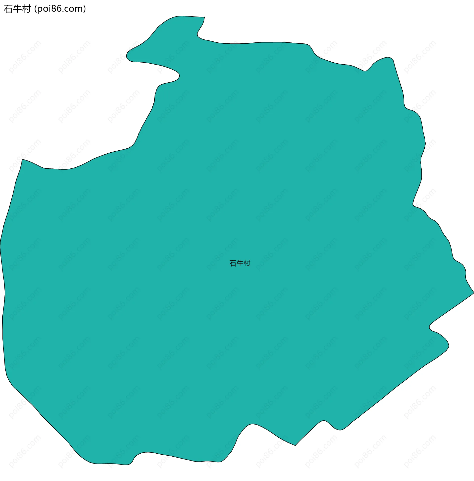 石牛村边界地图