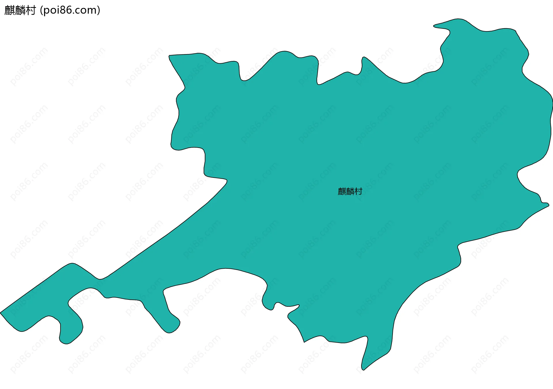 麒麟村边界地图