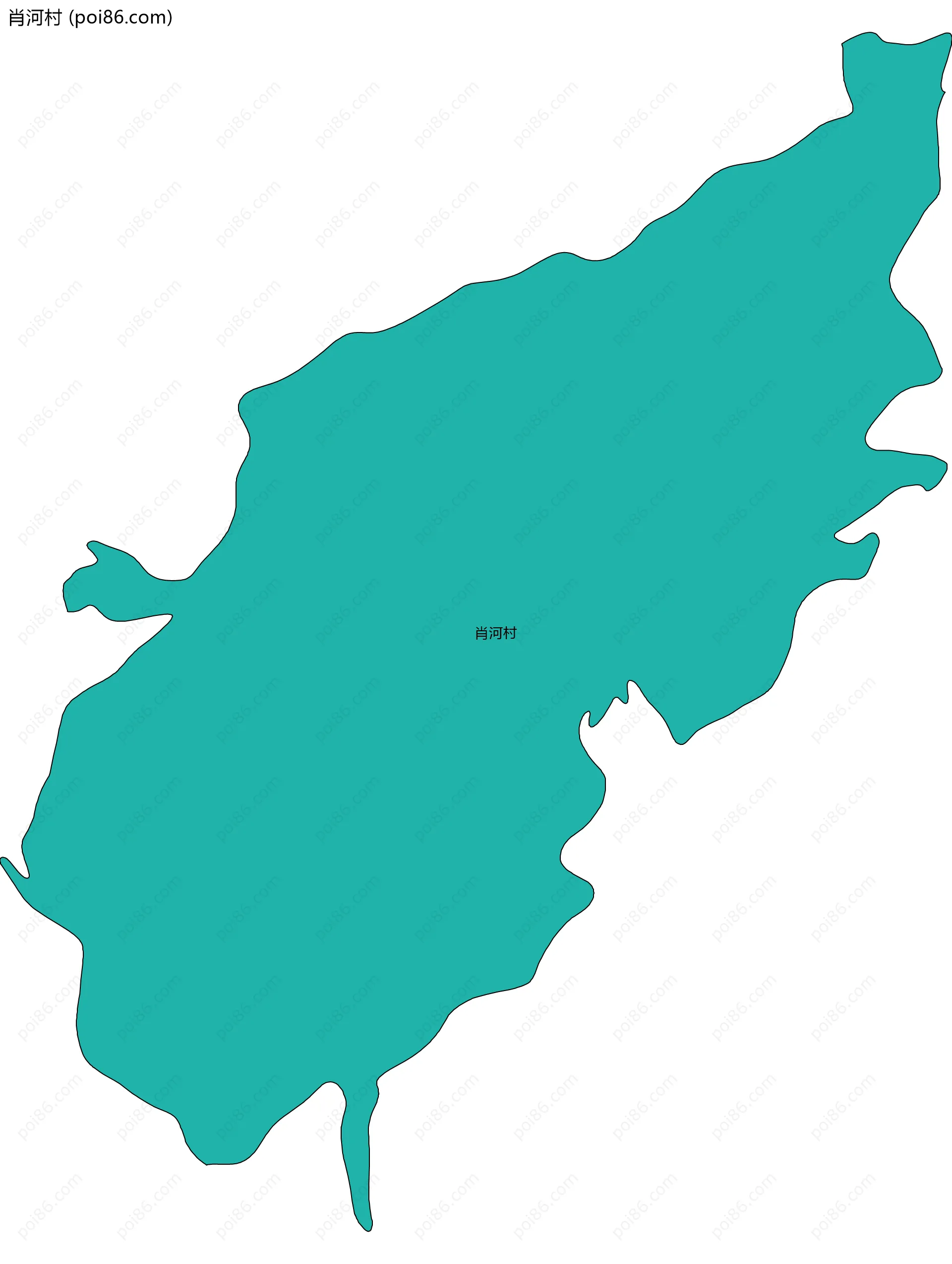 肖河村边界地图