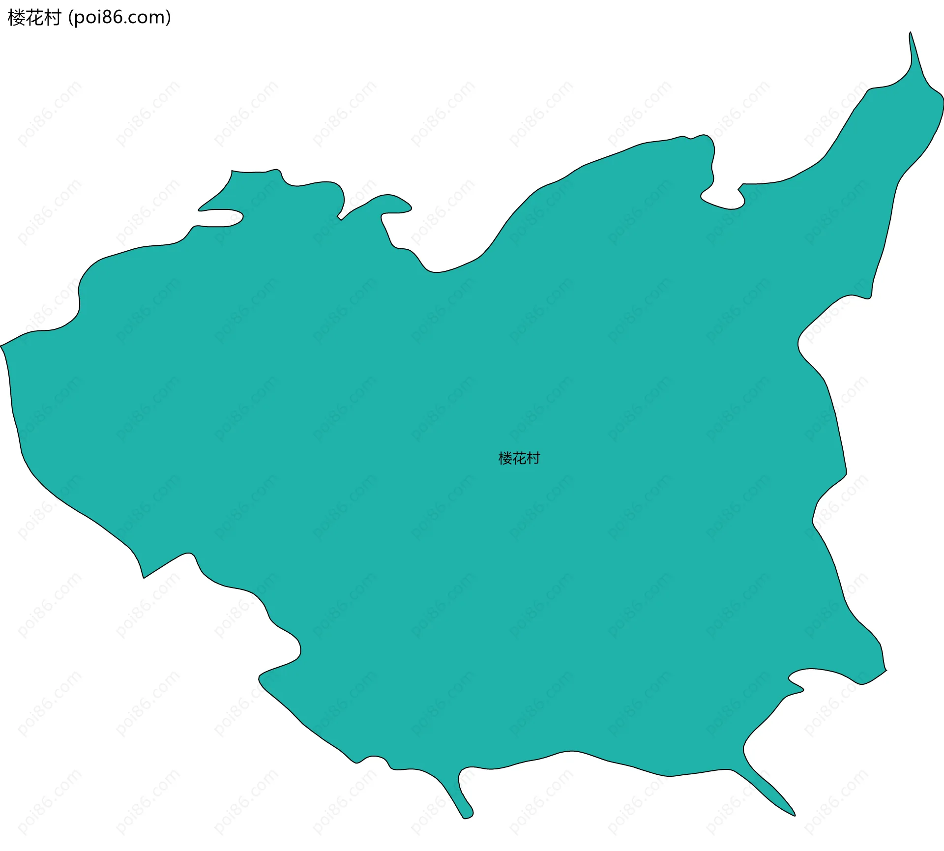 楼花村边界地图