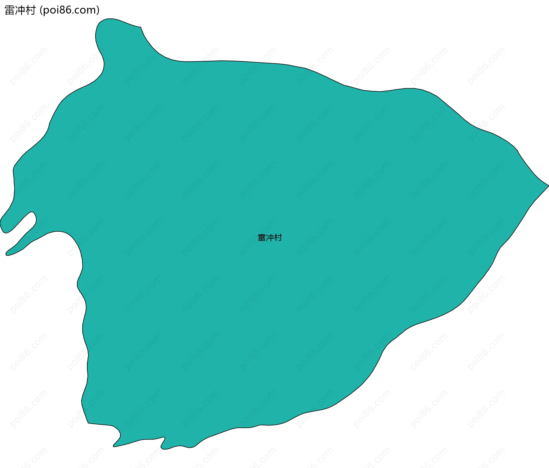 雷冲村边界地图