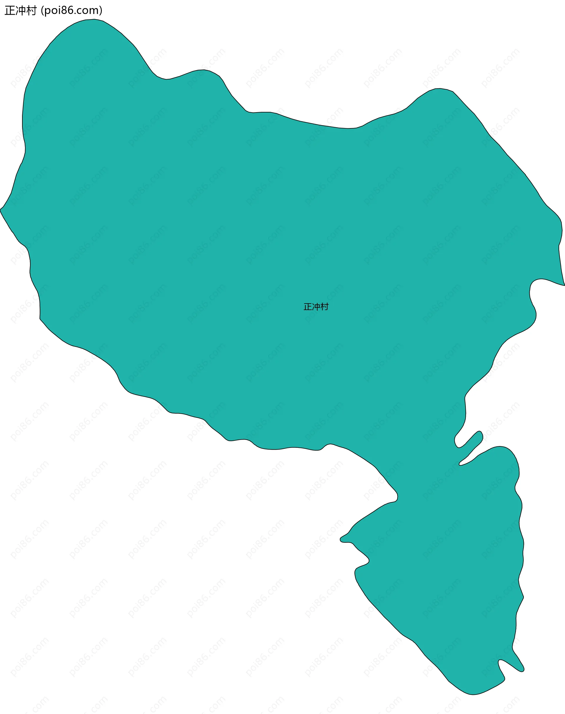 正冲村边界地图