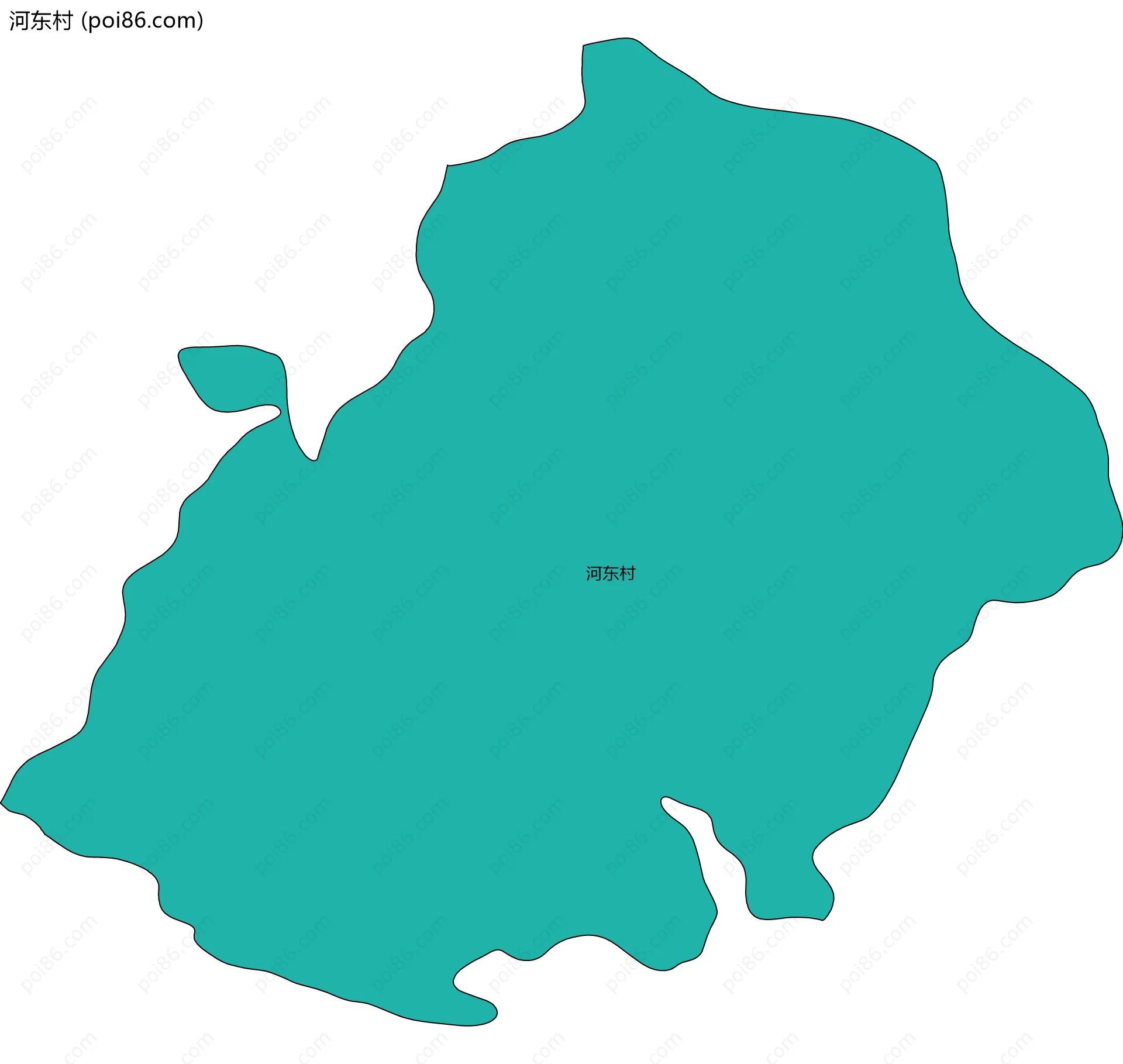 河东村边界地图