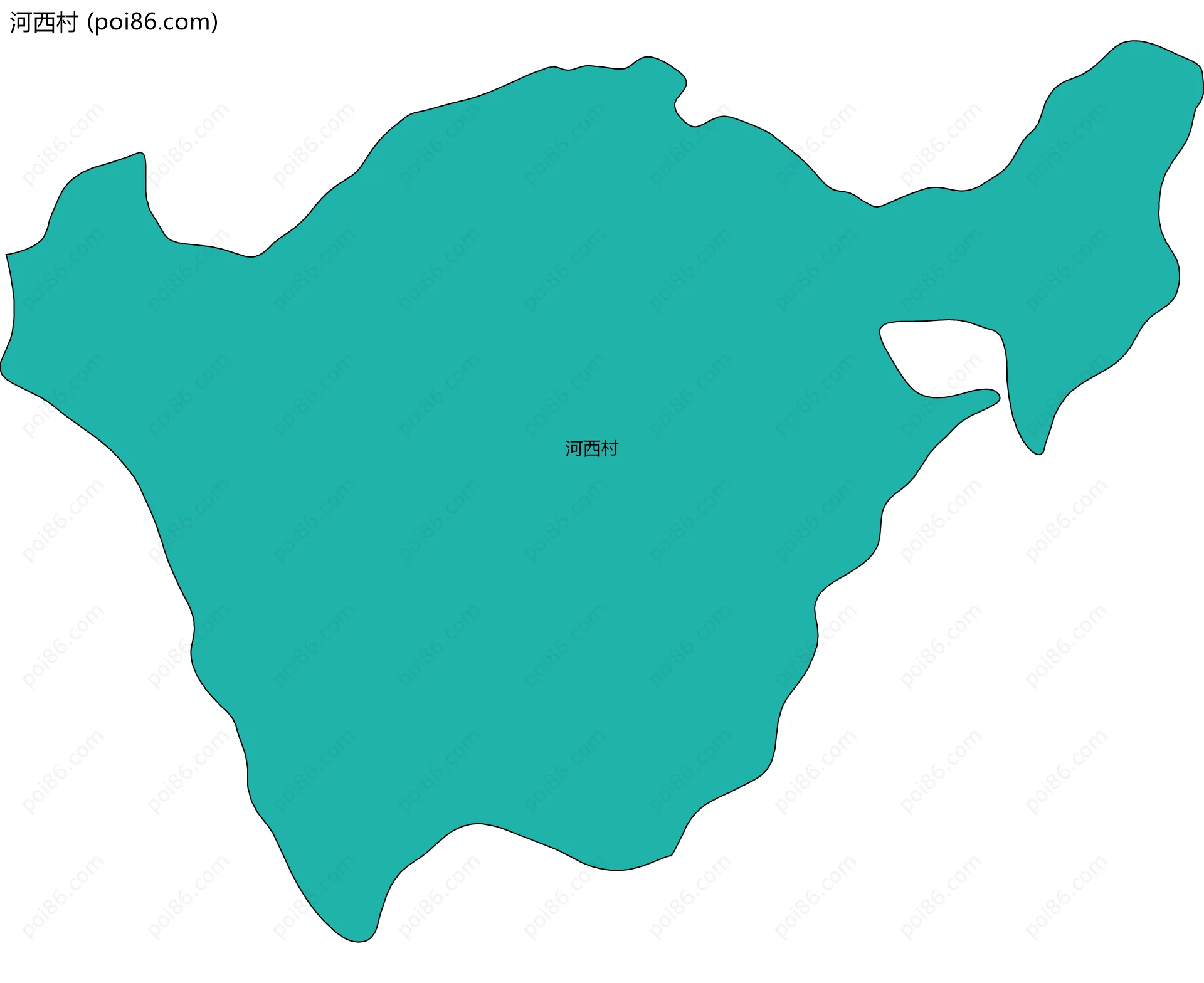 河西村边界地图