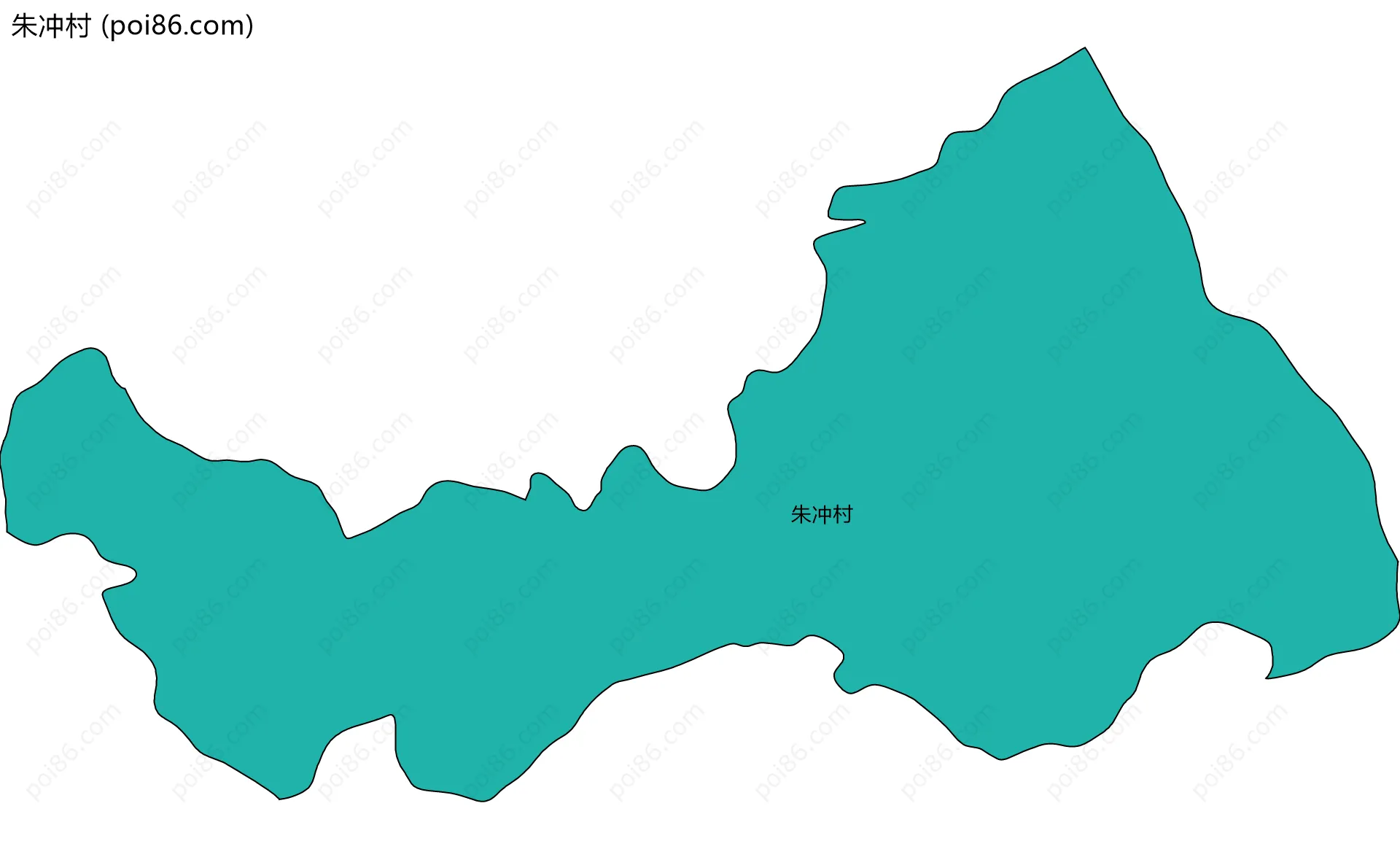 朱冲村边界地图