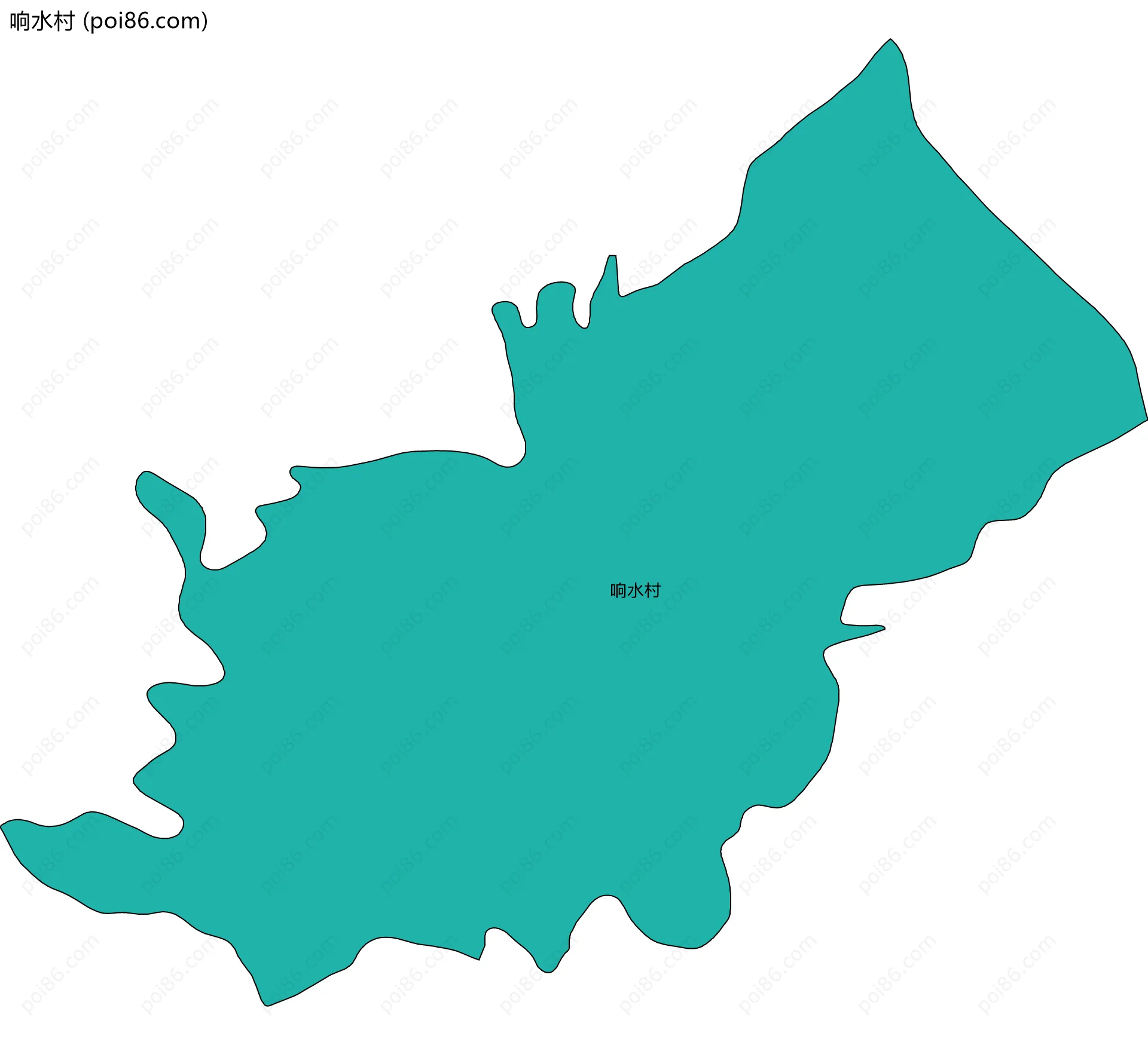 响水村边界地图