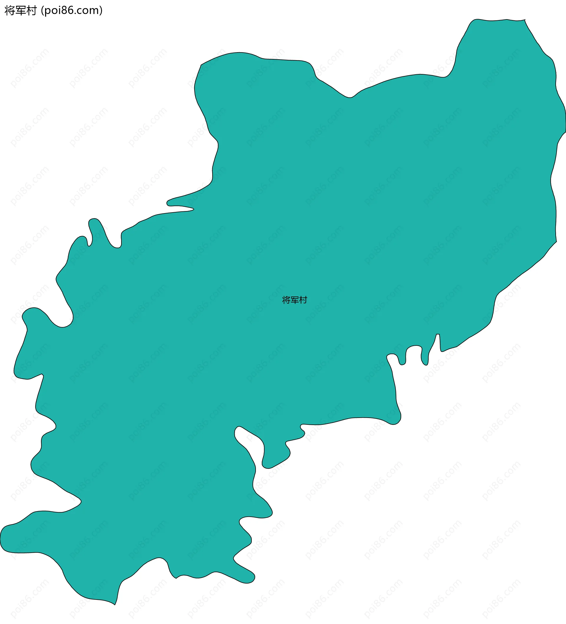 将军村边界地图