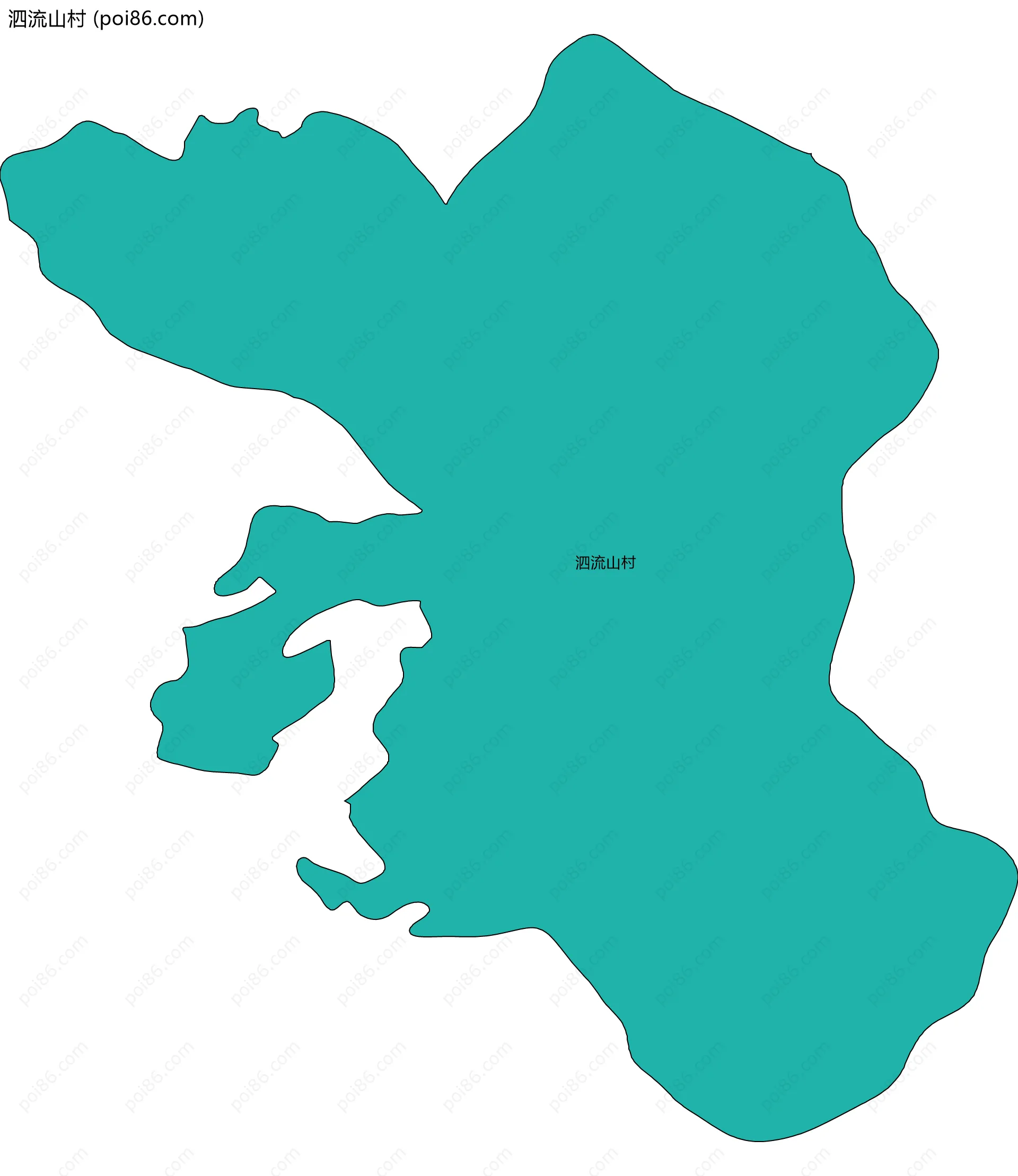 泗流山村边界地图