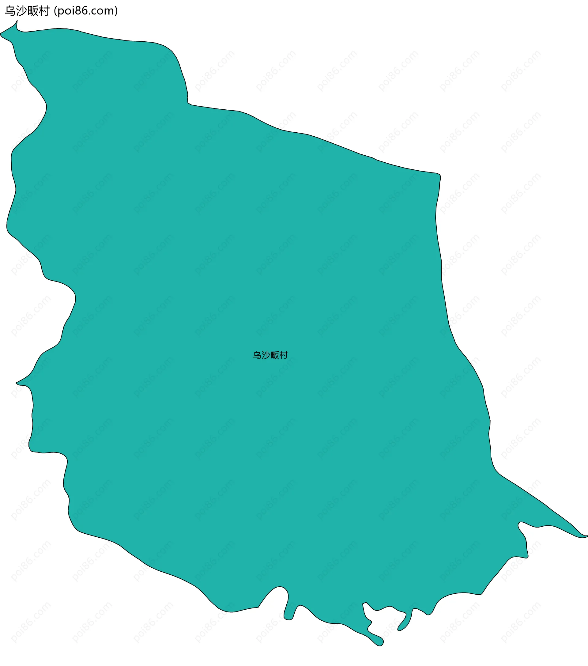 乌沙畈村边界地图