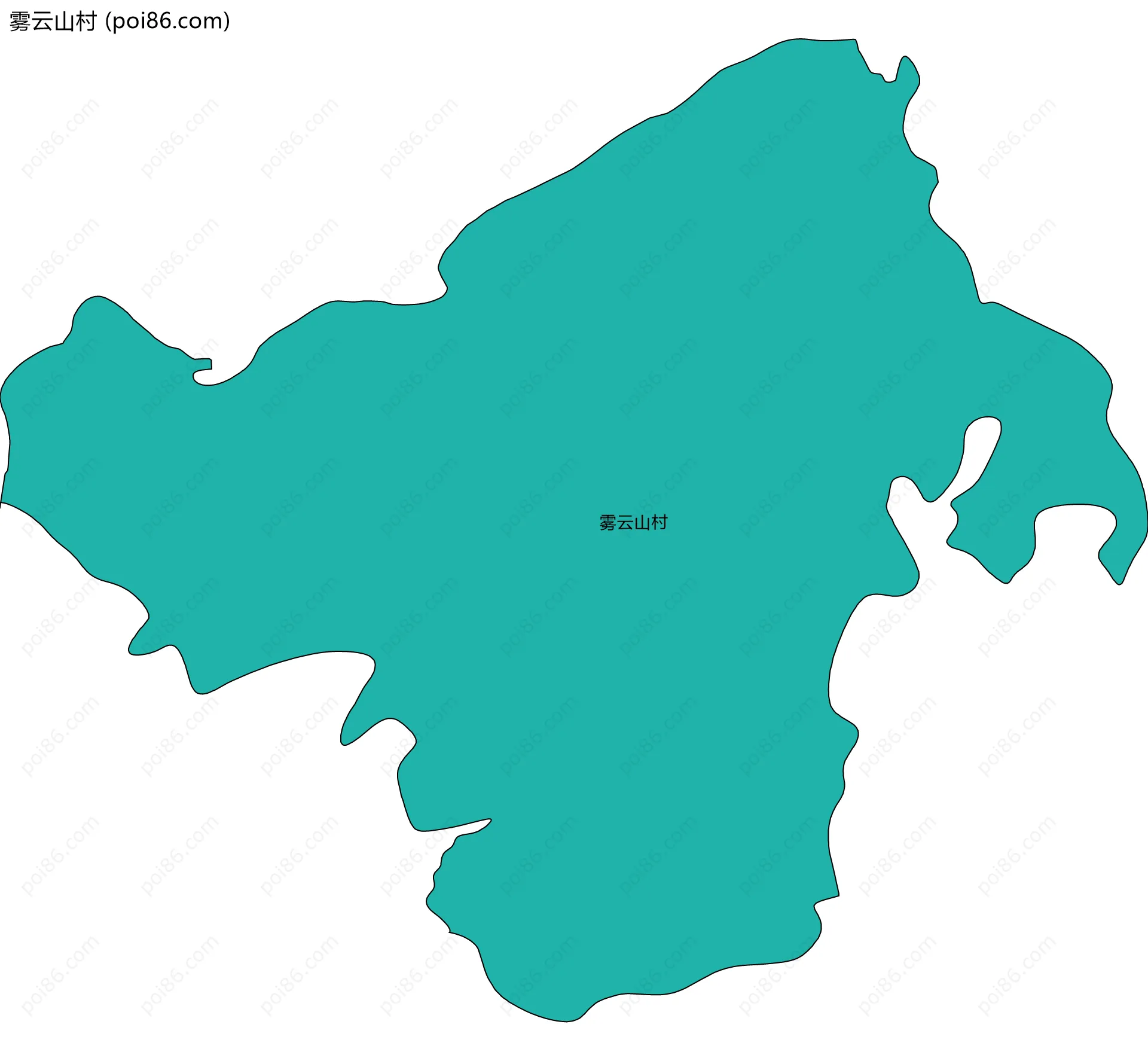 雾云山村边界地图