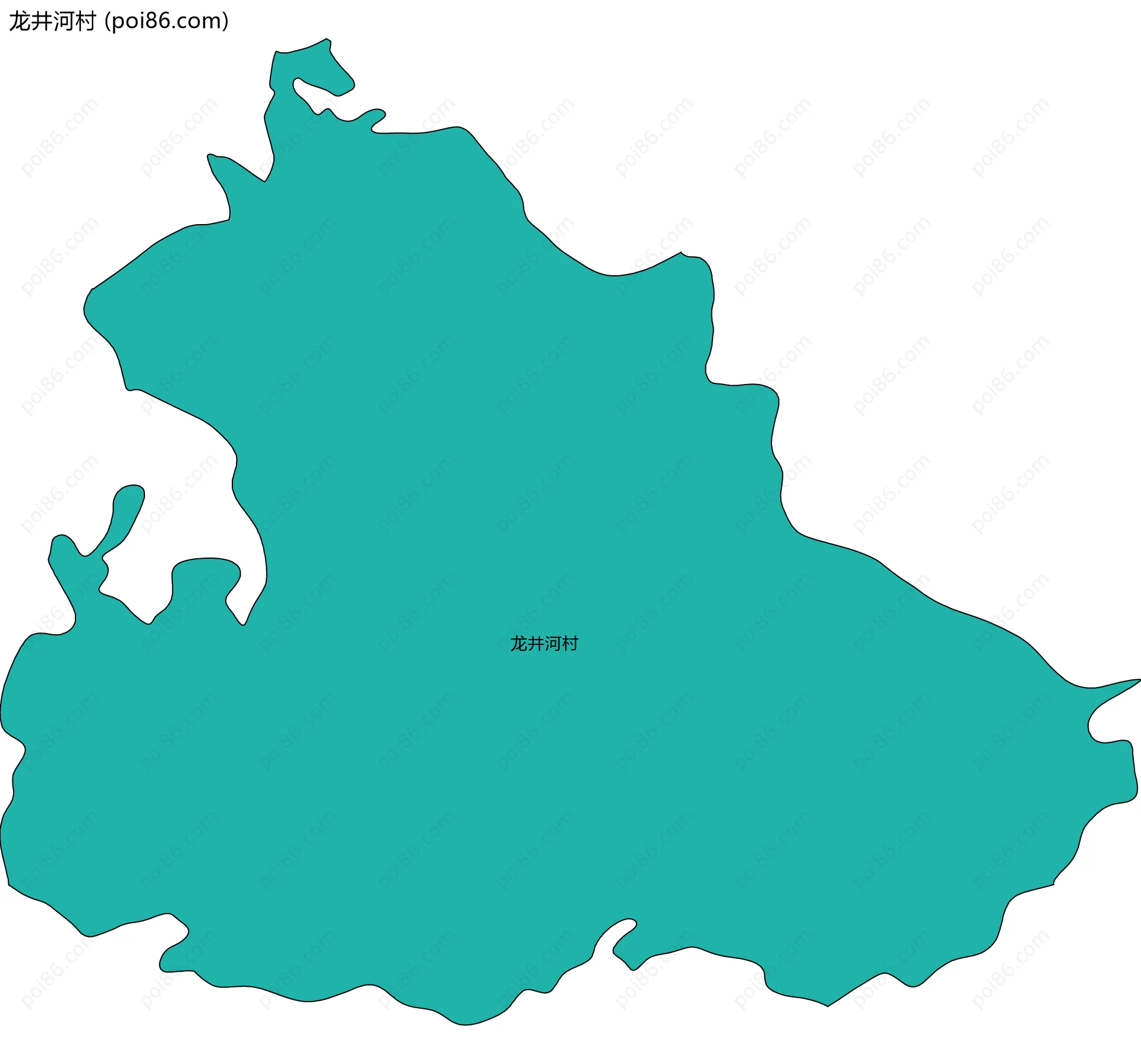 龙井河村边界地图