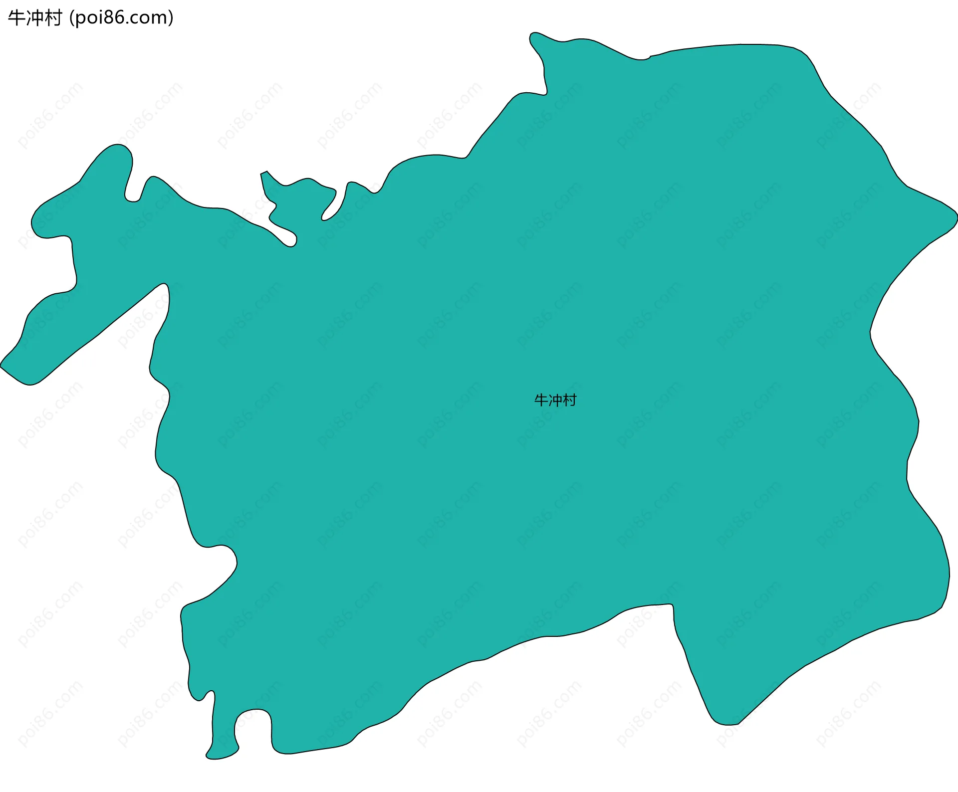 牛冲村边界地图