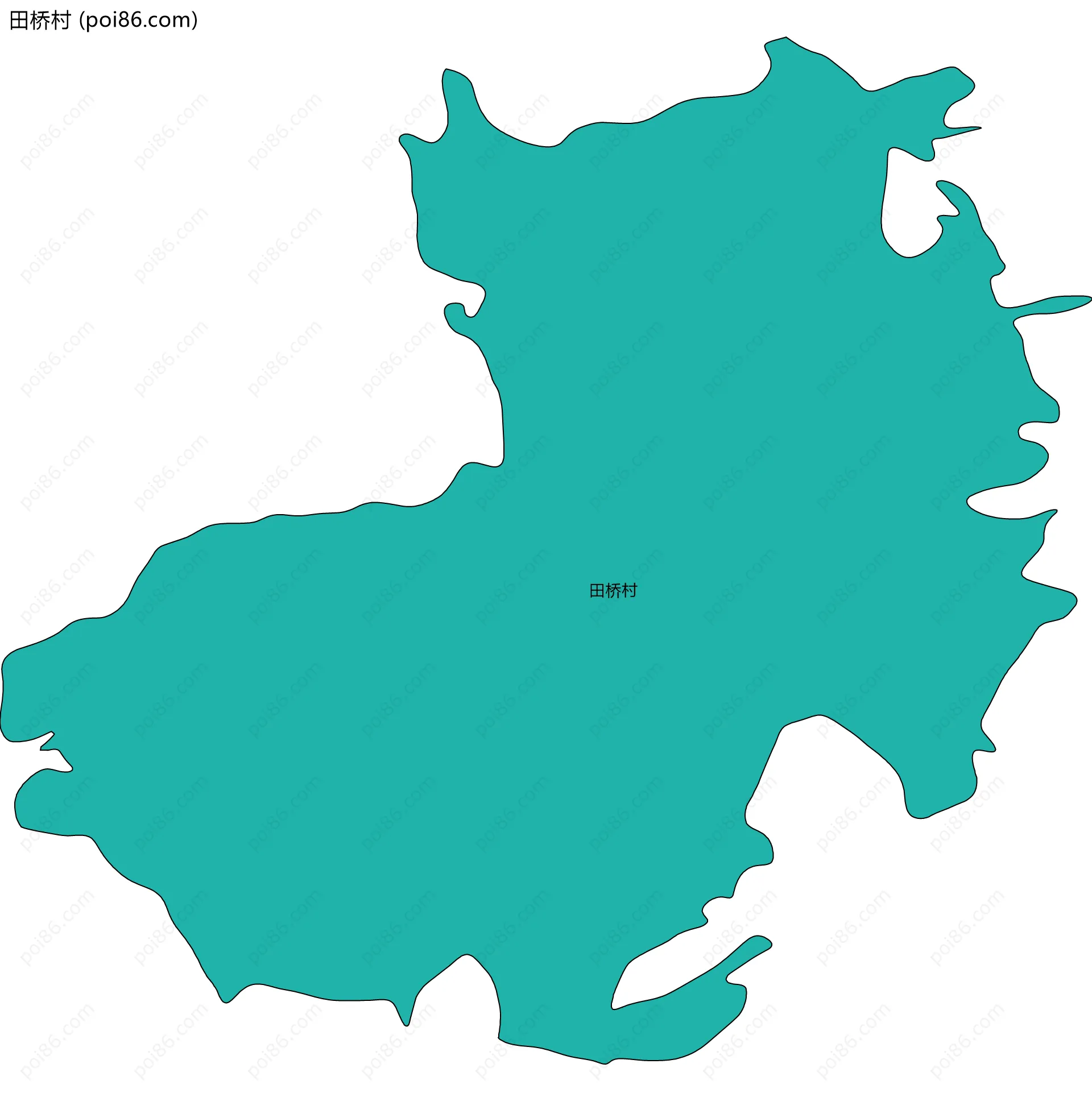 田桥村边界地图