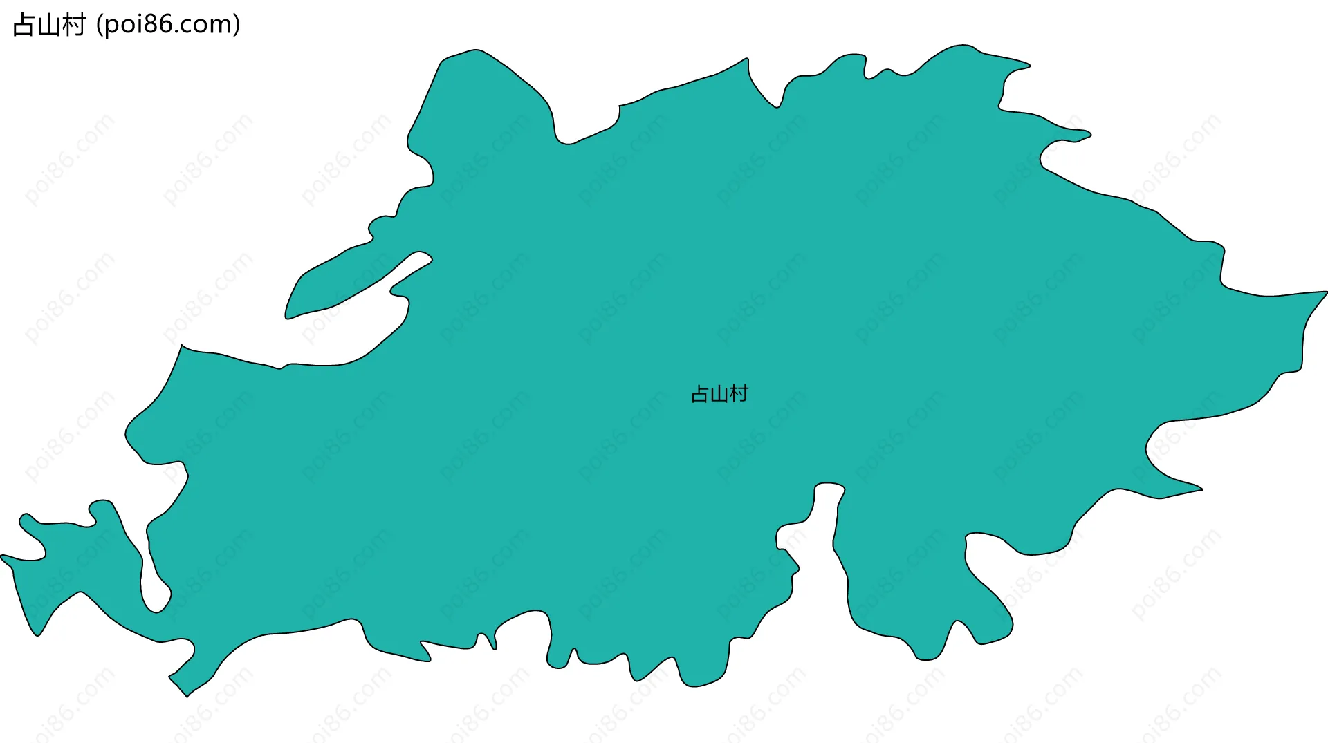 占山村边界地图