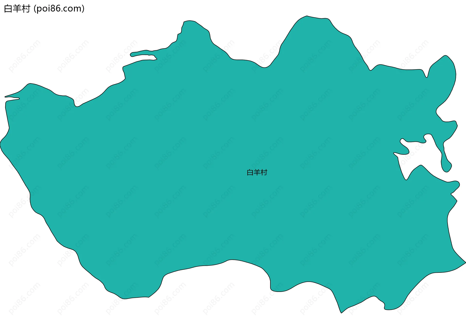 白羊村边界地图