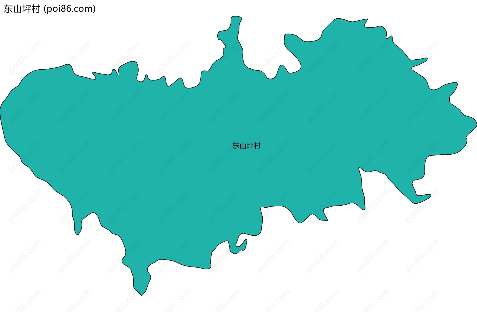 东山坪村边界地图