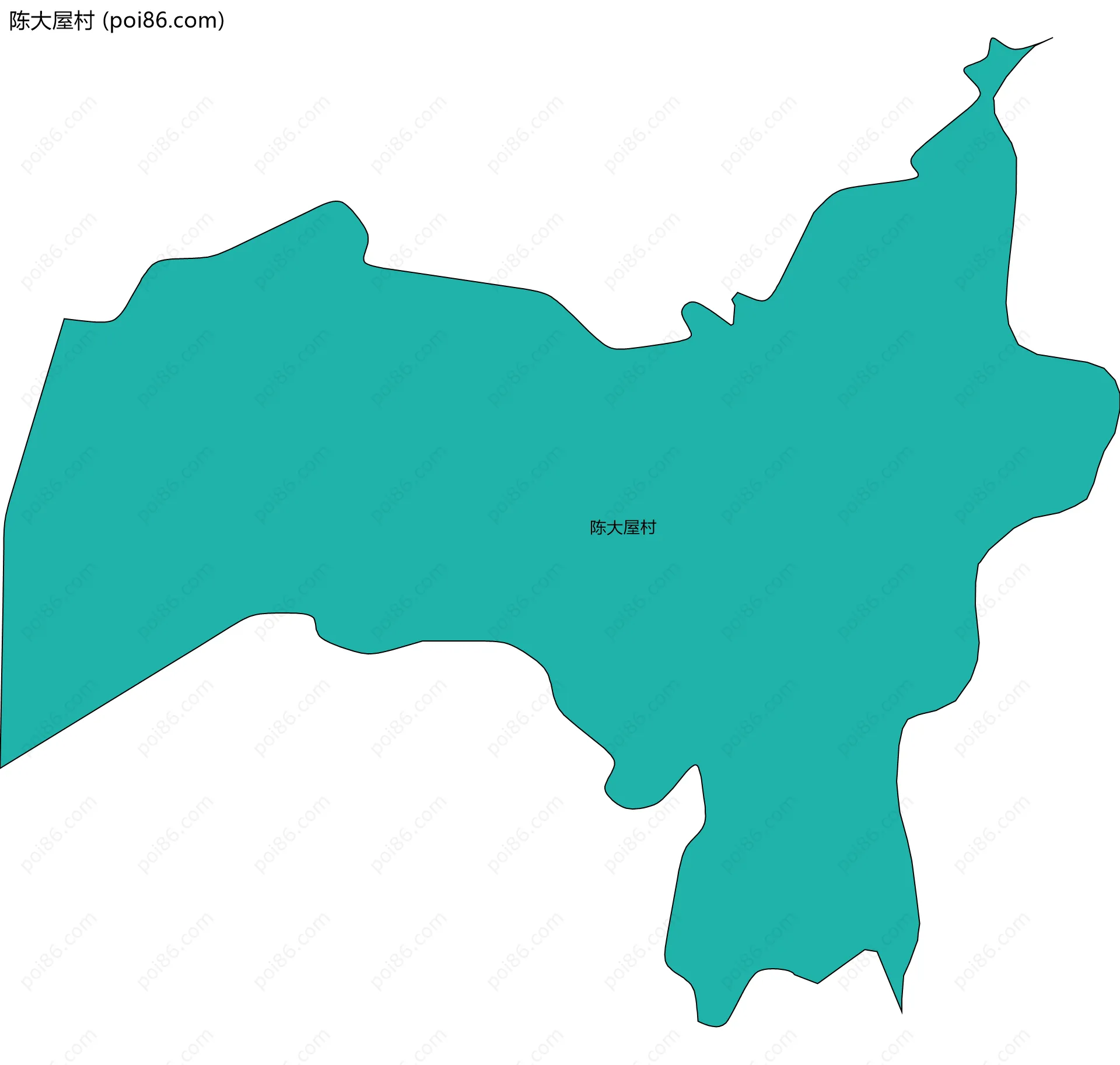 陈大屋村边界地图