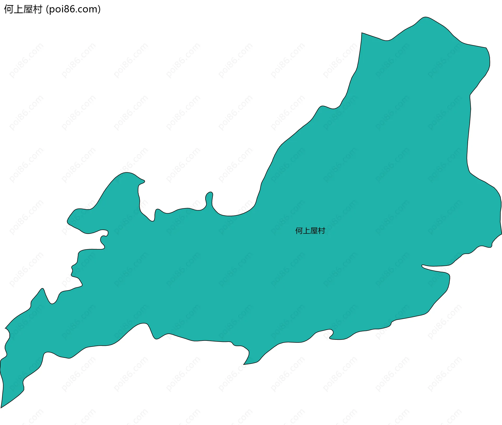 何上屋村边界地图