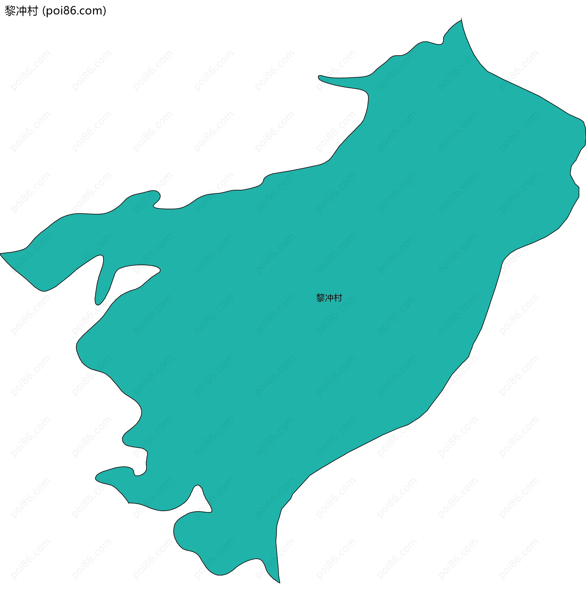 黎冲村边界地图