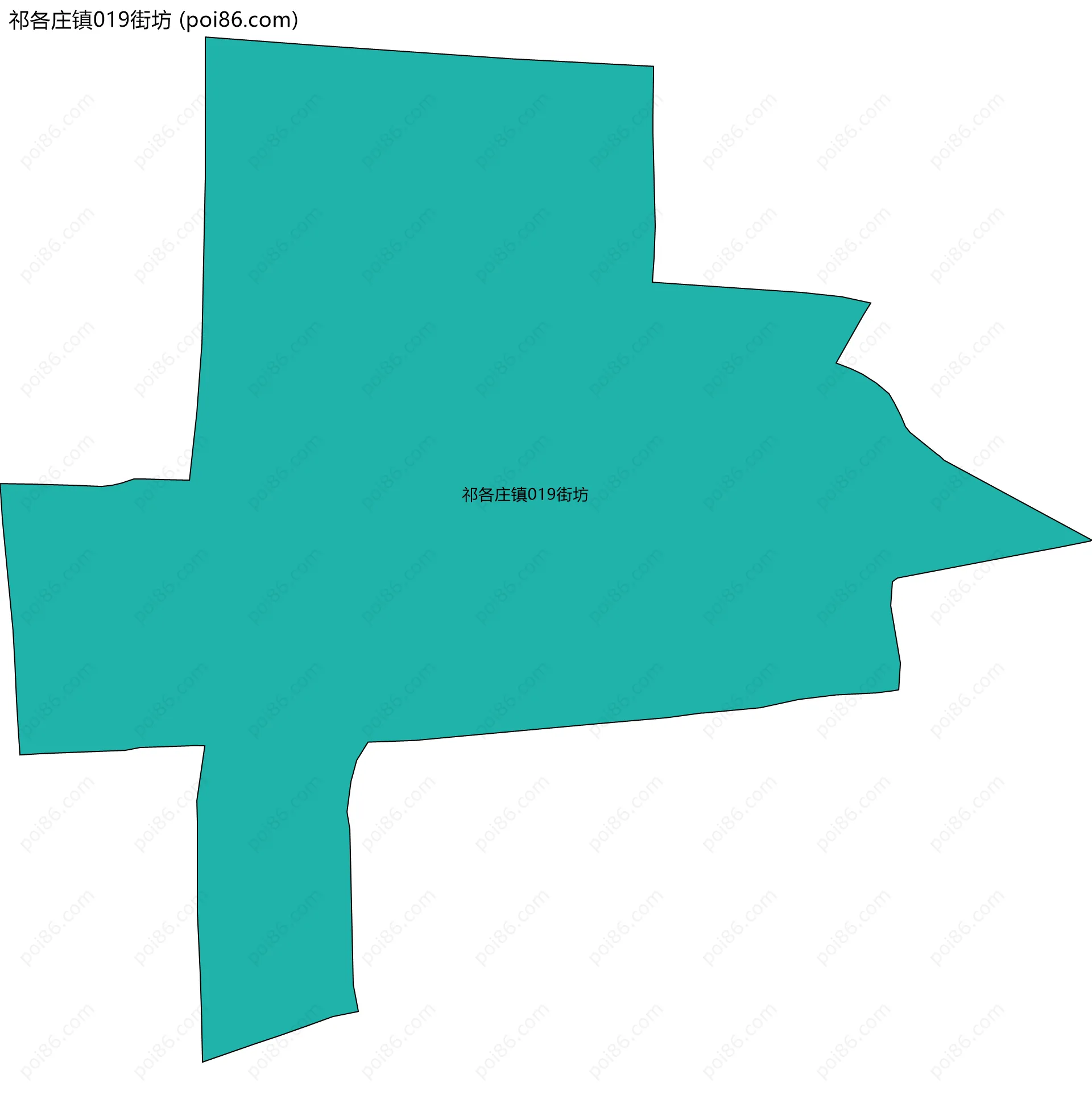 祁各庄镇019街坊边界地图