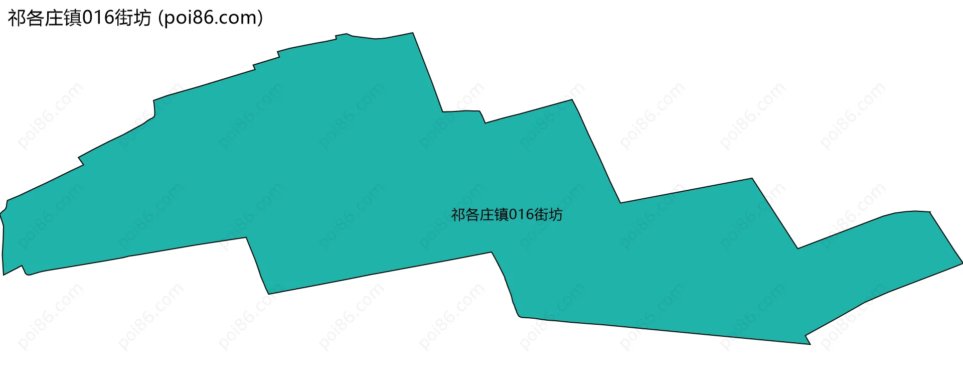 祁各庄镇016街坊边界地图
