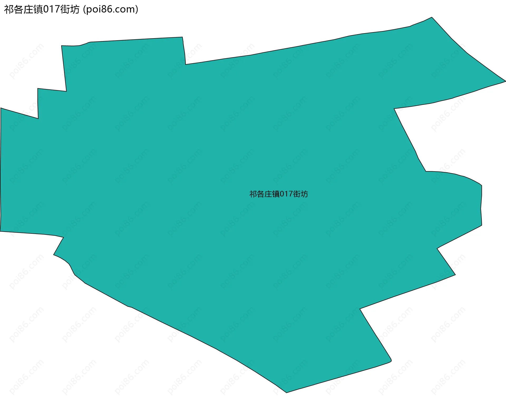 祁各庄镇017街坊边界地图