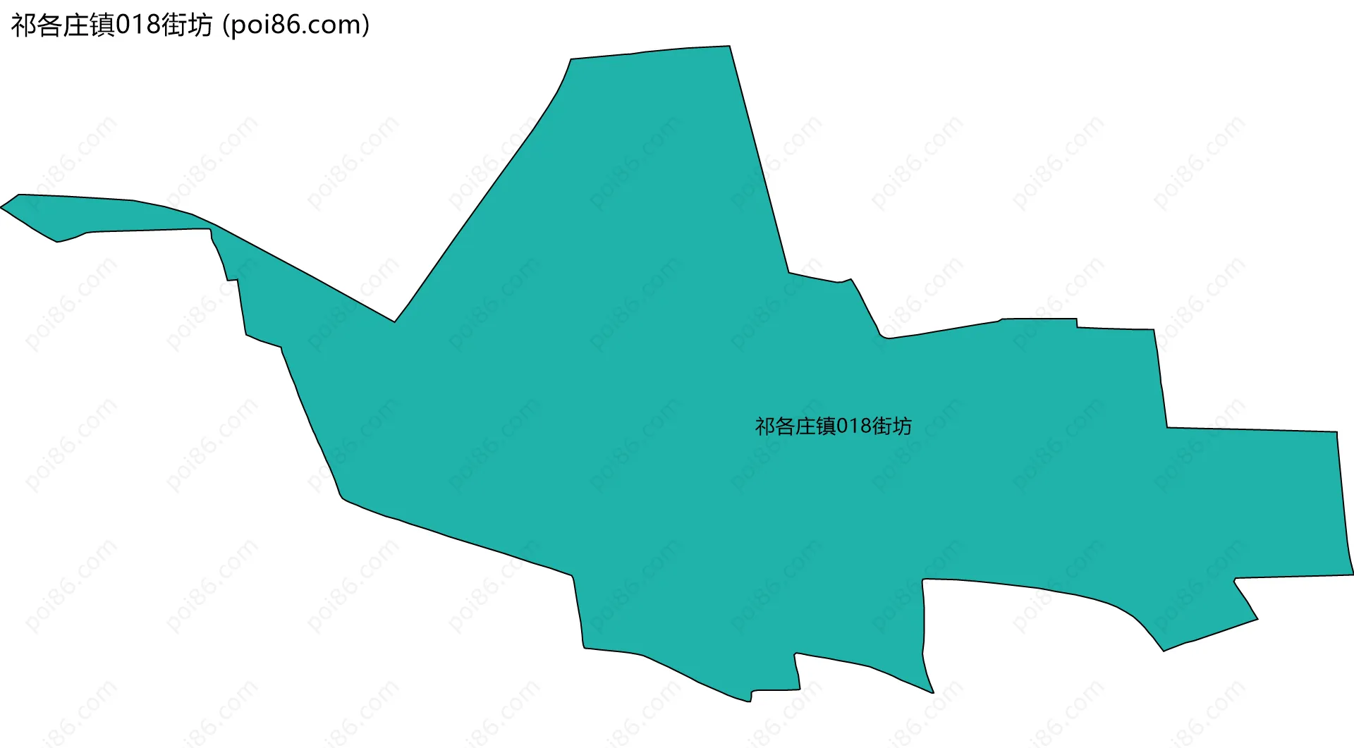 祁各庄镇018街坊边界地图