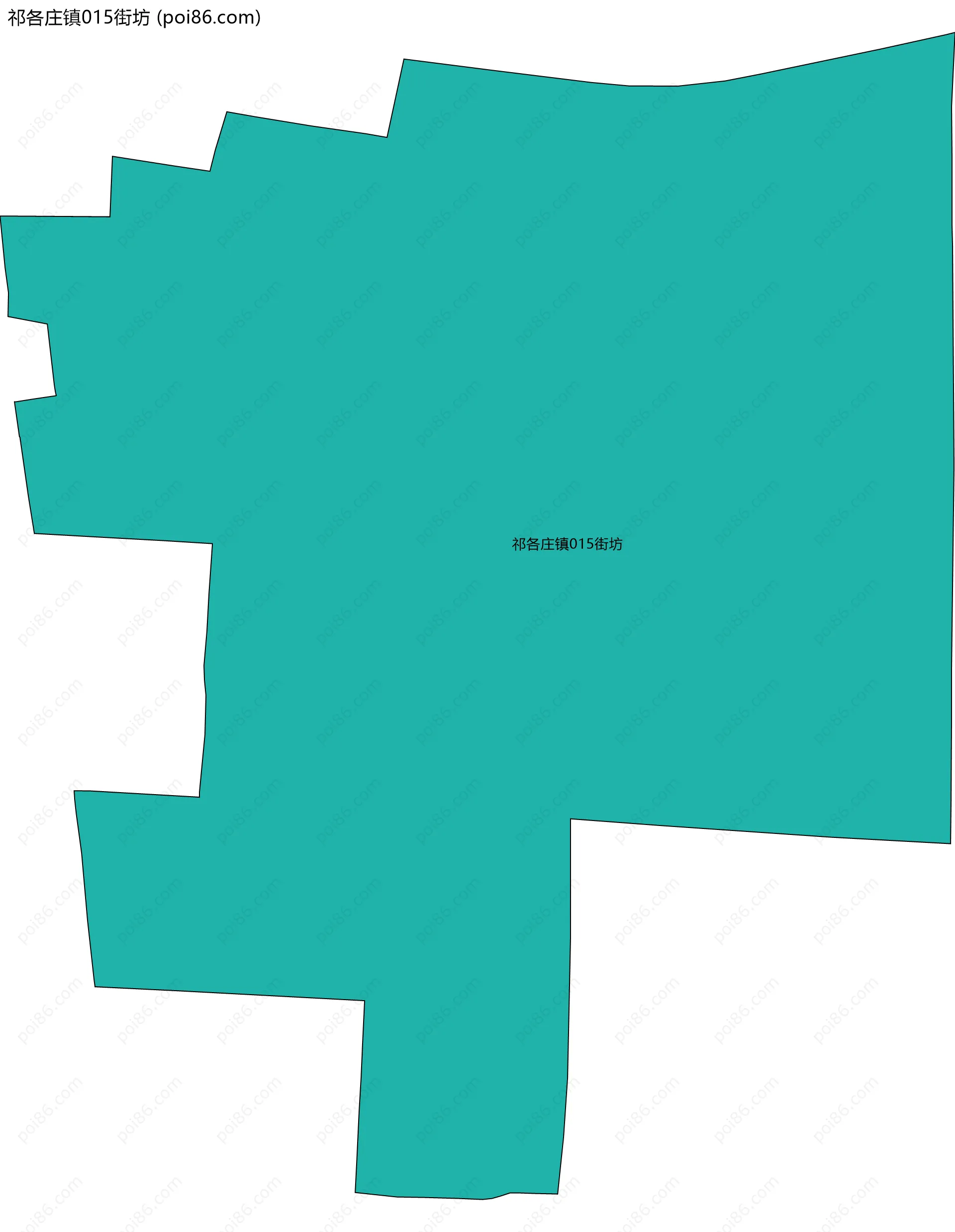 祁各庄镇015街坊边界地图