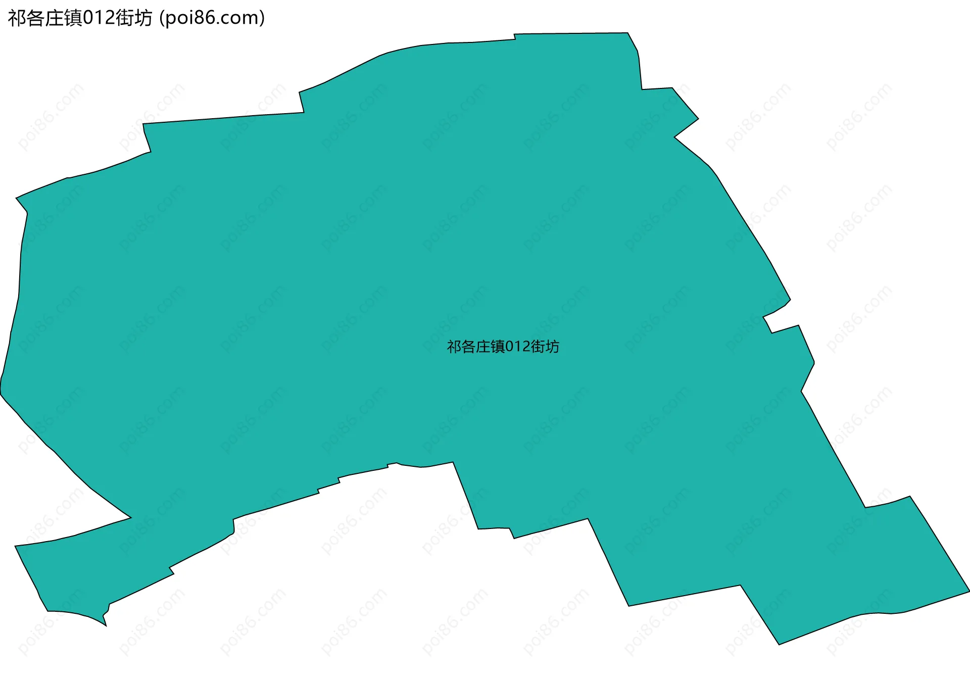 祁各庄镇012街坊边界地图