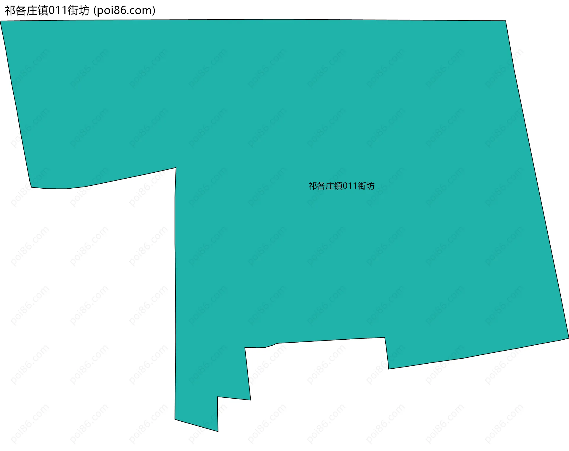 祁各庄镇011街坊边界地图
