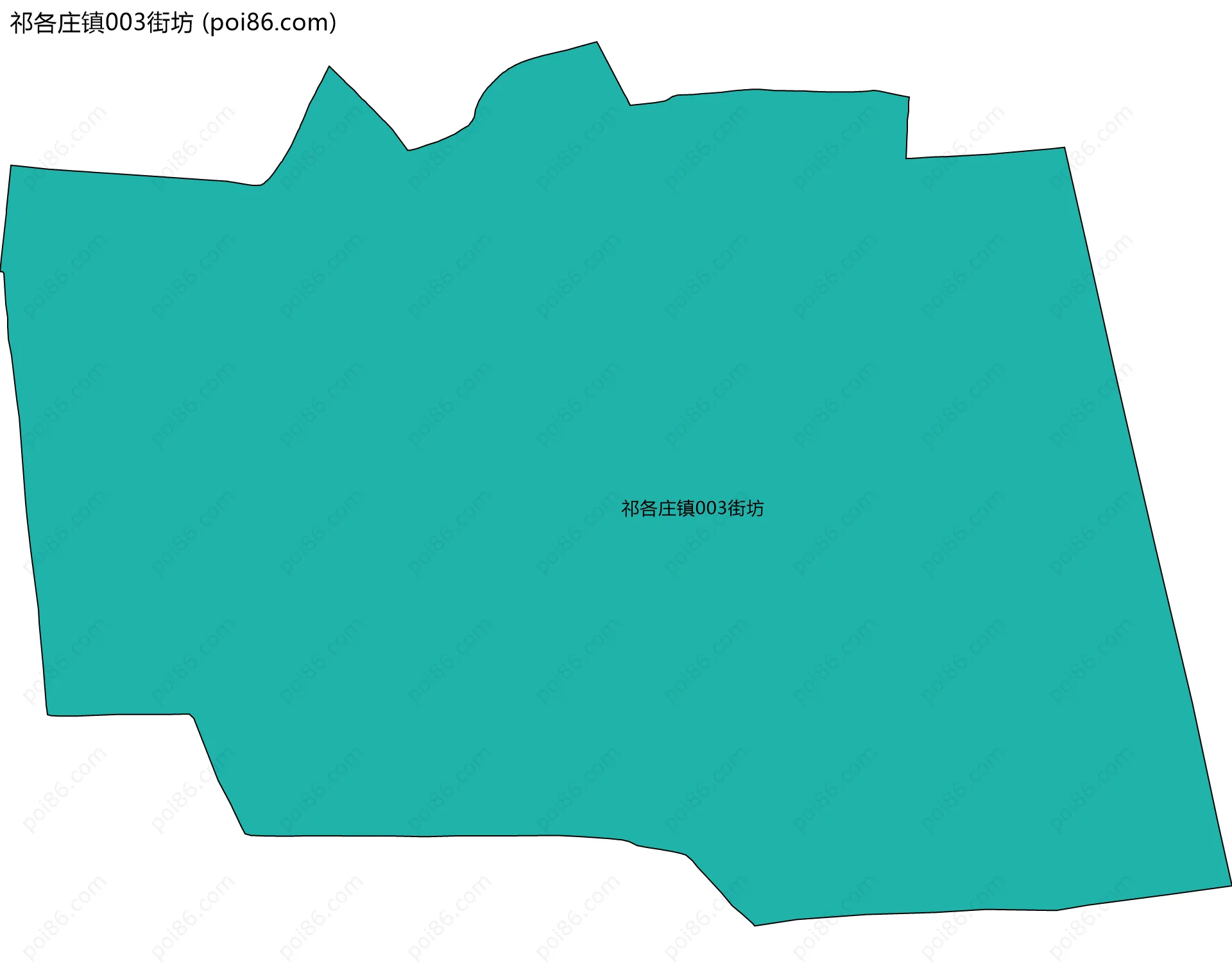 祁各庄镇003街坊边界地图