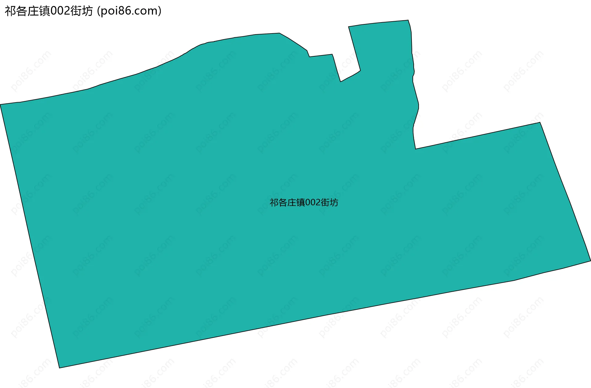祁各庄镇002街坊边界地图