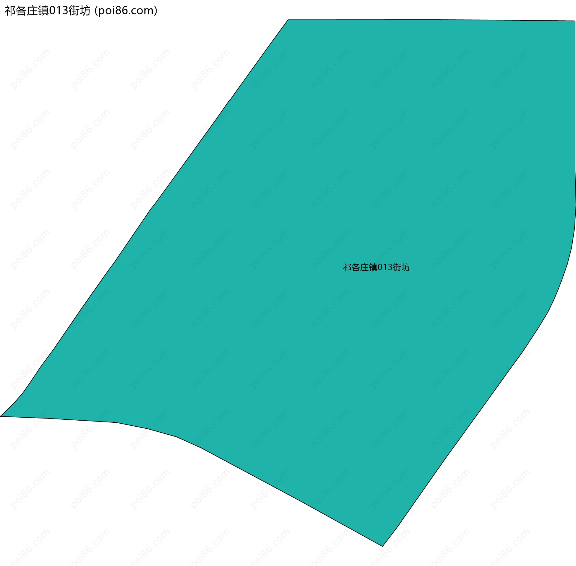 祁各庄镇013街坊边界地图