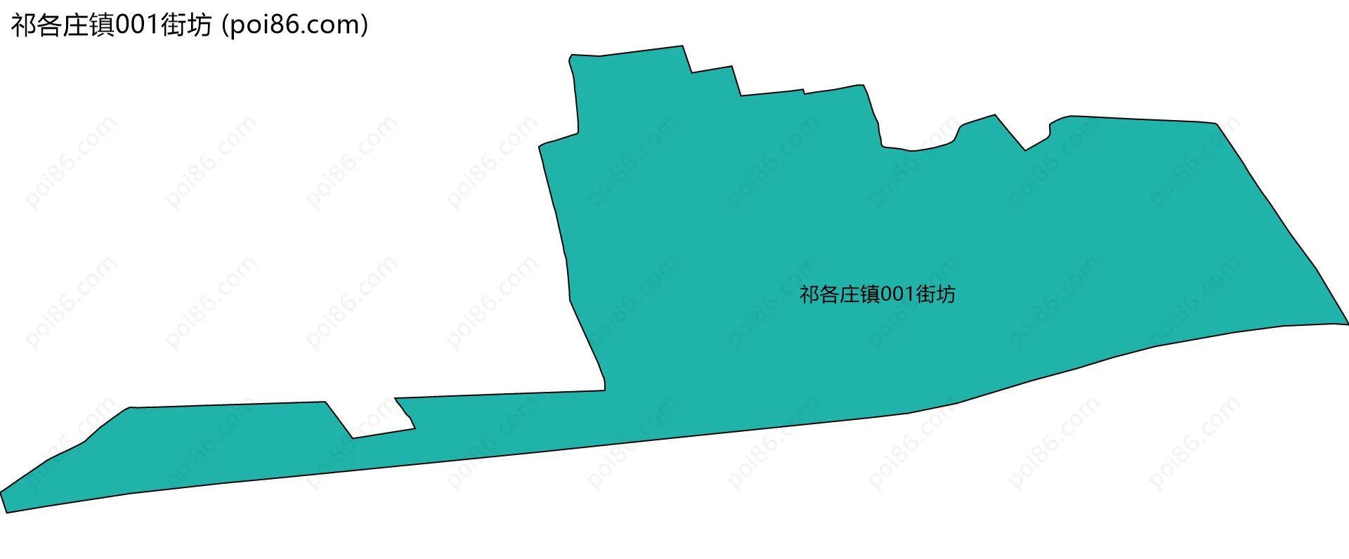 祁各庄镇001街坊边界地图