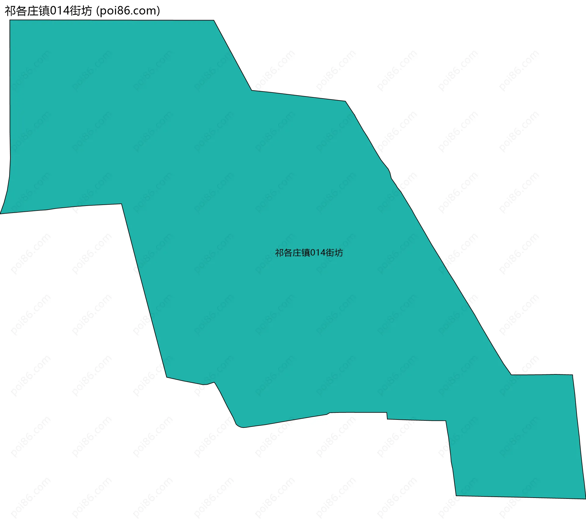 祁各庄镇014街坊边界地图