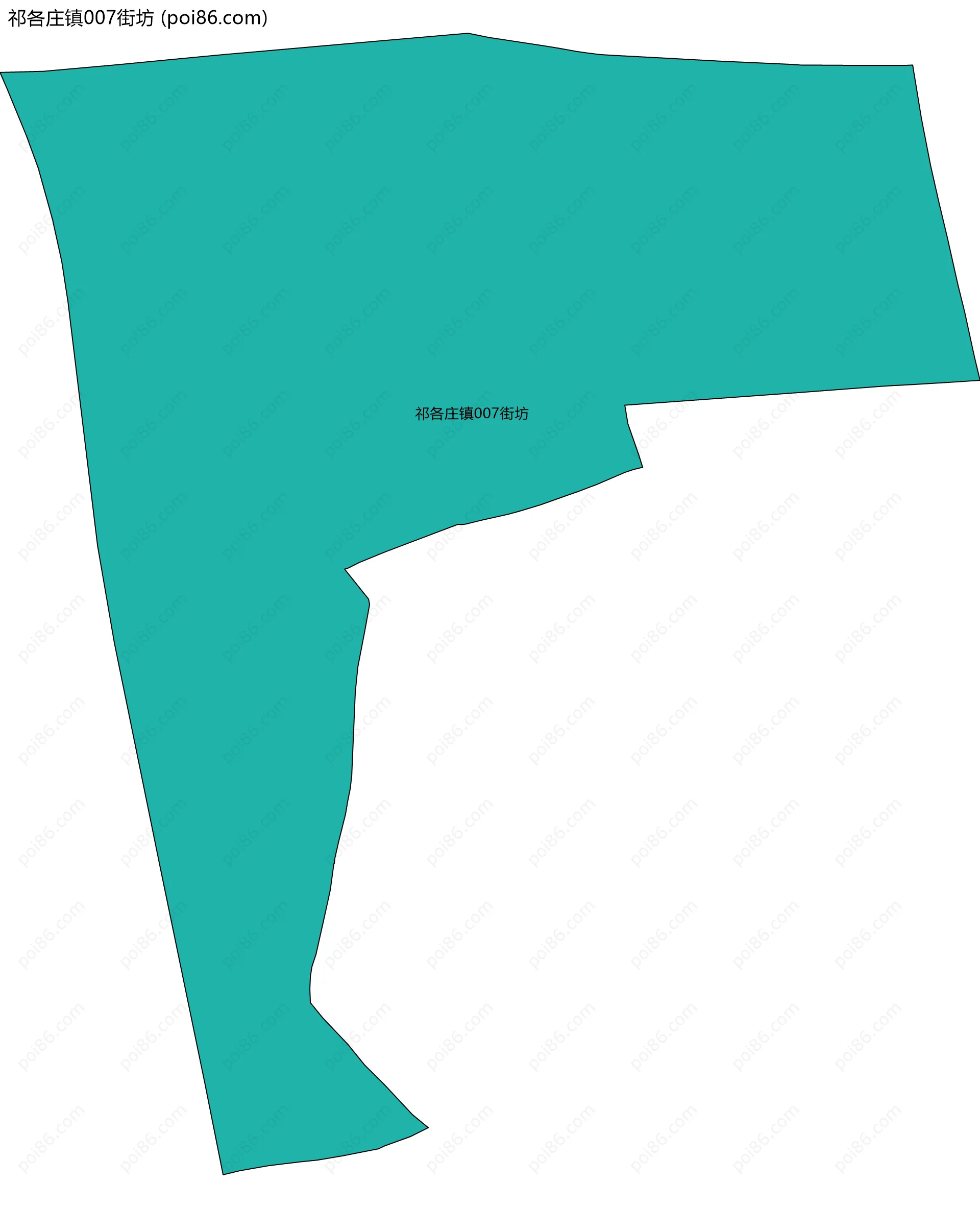 祁各庄镇007街坊边界地图