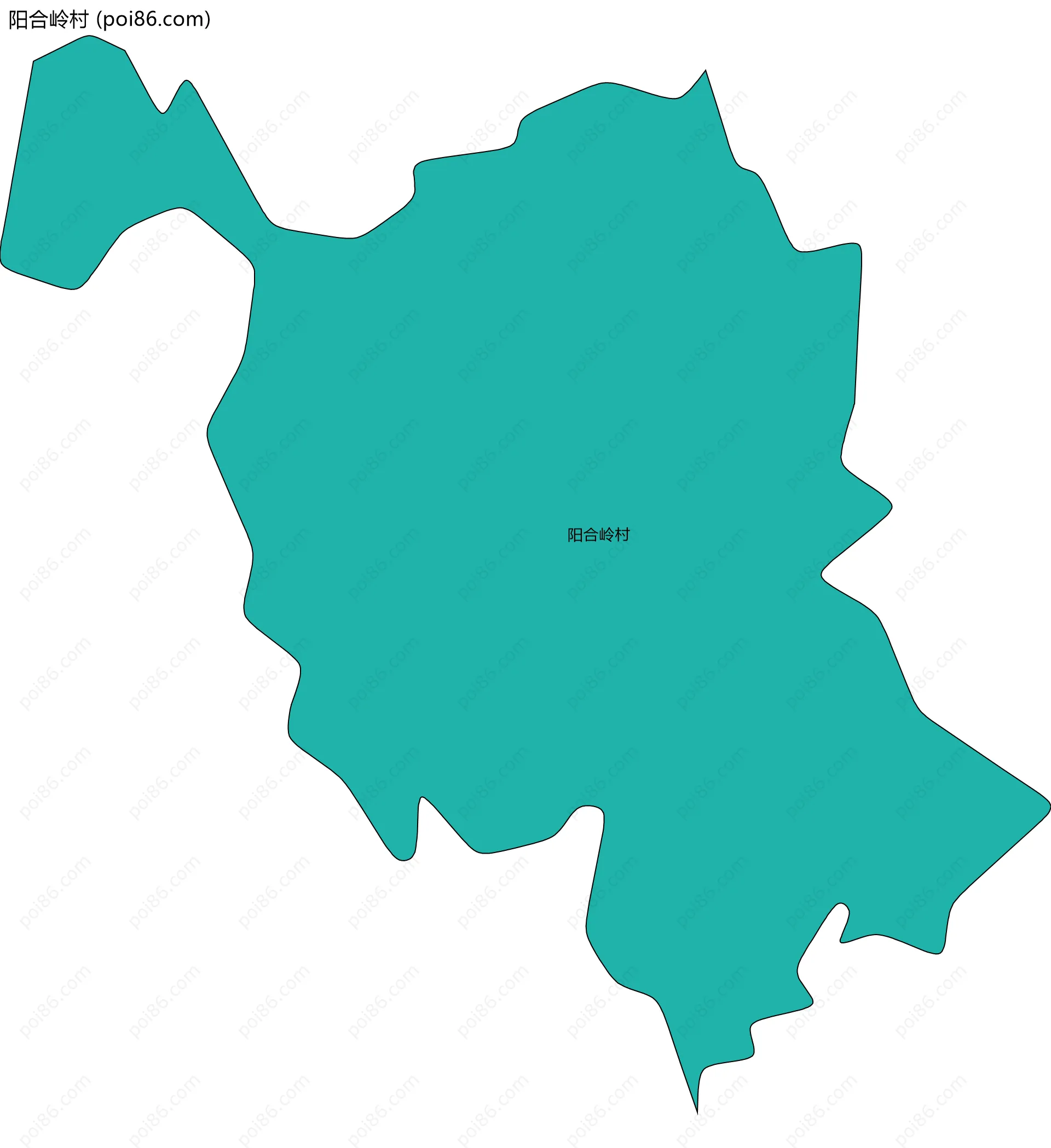 阳合岭村边界地图